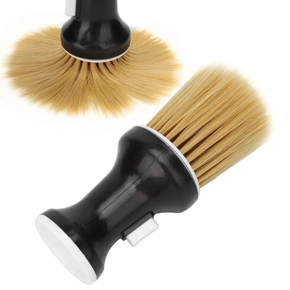 Friseur Nackenpinsel, Friseurpinsel Nackenwedel, Salon Haarschneide Friseur Zubehör Barbier Haarpinsel, Frisör Nackenpinsel(black)