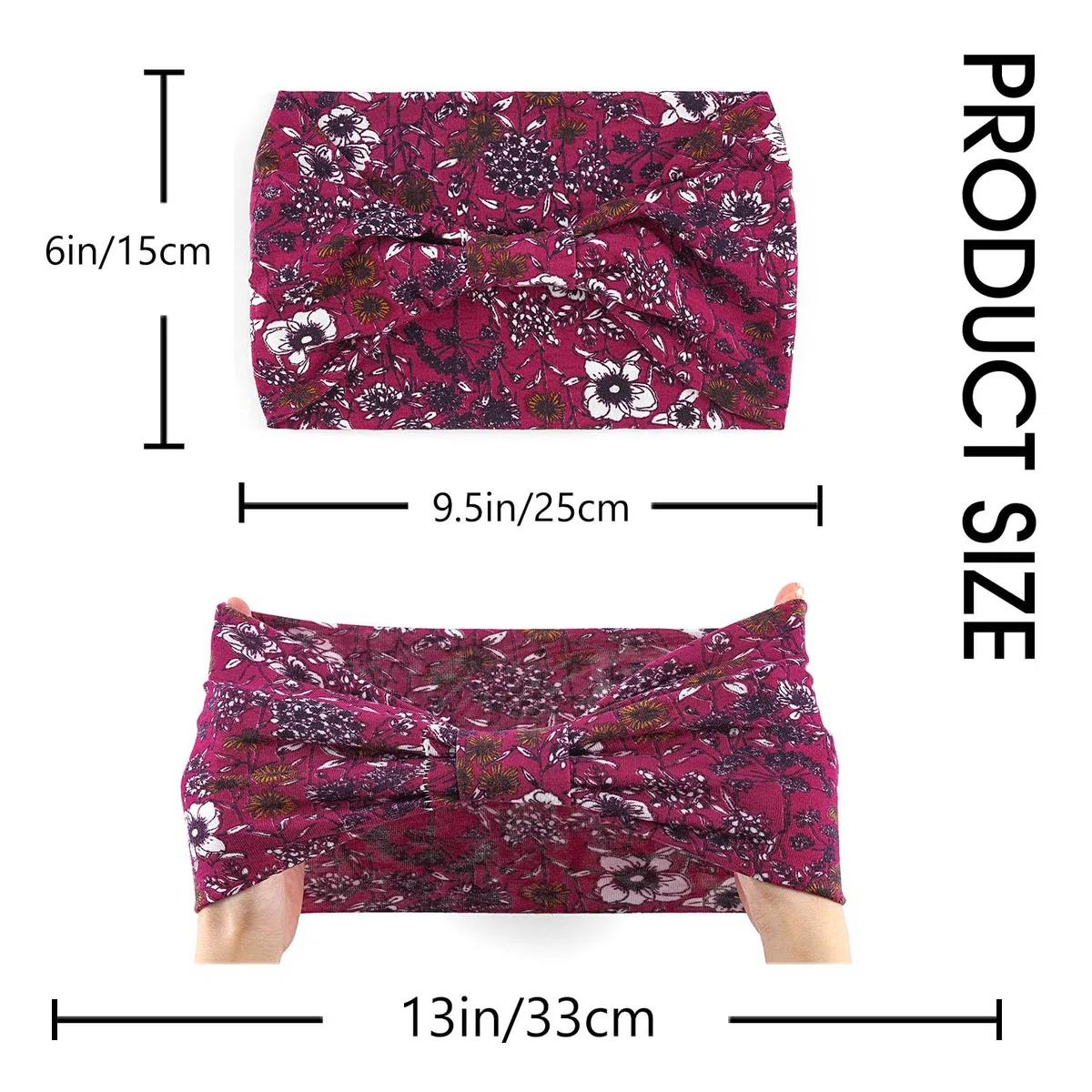 Bohend Boho Fasion Stirnband, breit, dehnbar, für den täglichen Gebrauch, Kopfbedeckung, Sport, Yoga, Fitnessstudio, Strand, Haarzubehör für Frauen und Grils, 8 Stück