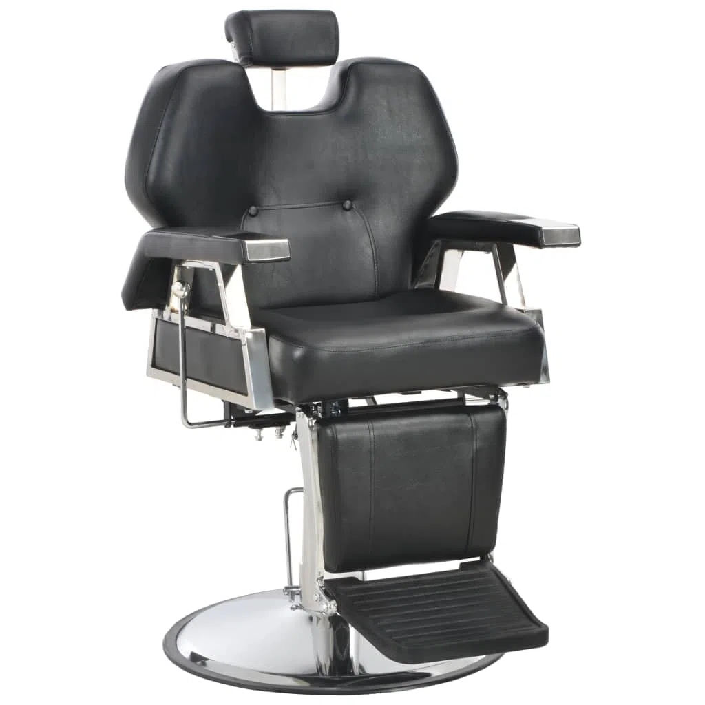vidaXL Friseurstuhl Salon Stuhl Barbierstuhl Schwarz 72x68x98 cm Kunstleder