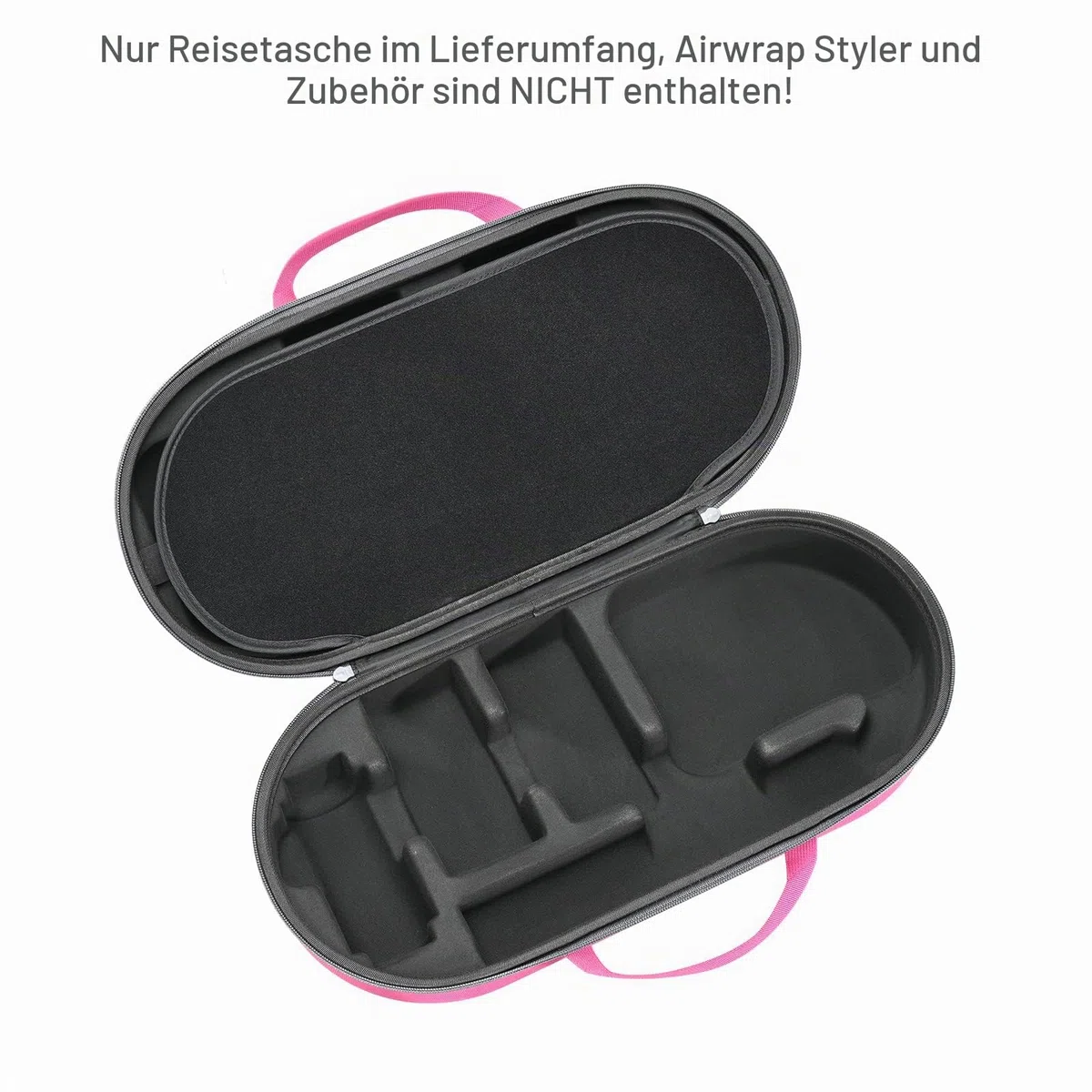 RLSOCO Hartschalen-Schutzhülle für Dyson Airwrap Complete Long/Complete Styler HS05 HS01 – passend für 4 Lange oder Kurze Fässer, Pink (nur Hülle, Haarstyler ist Nicht im Lieferumfang enthalten)