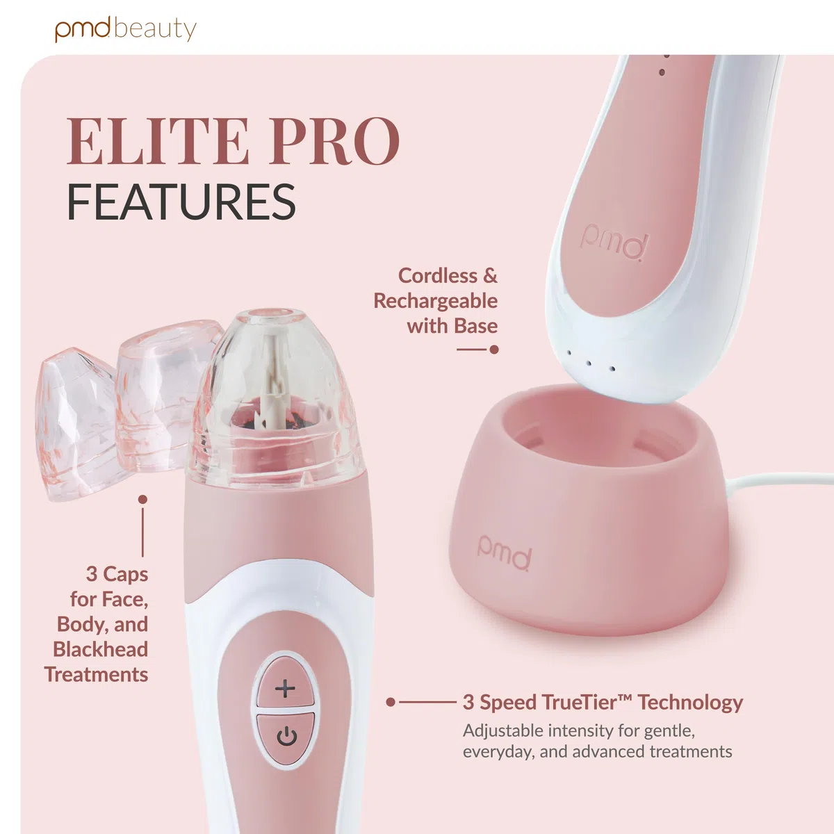PMD Beauty Personal Microderm Elite Pro – At-Home Mikrodermabrasion Maschine mit Kit für Gesicht und Körper
