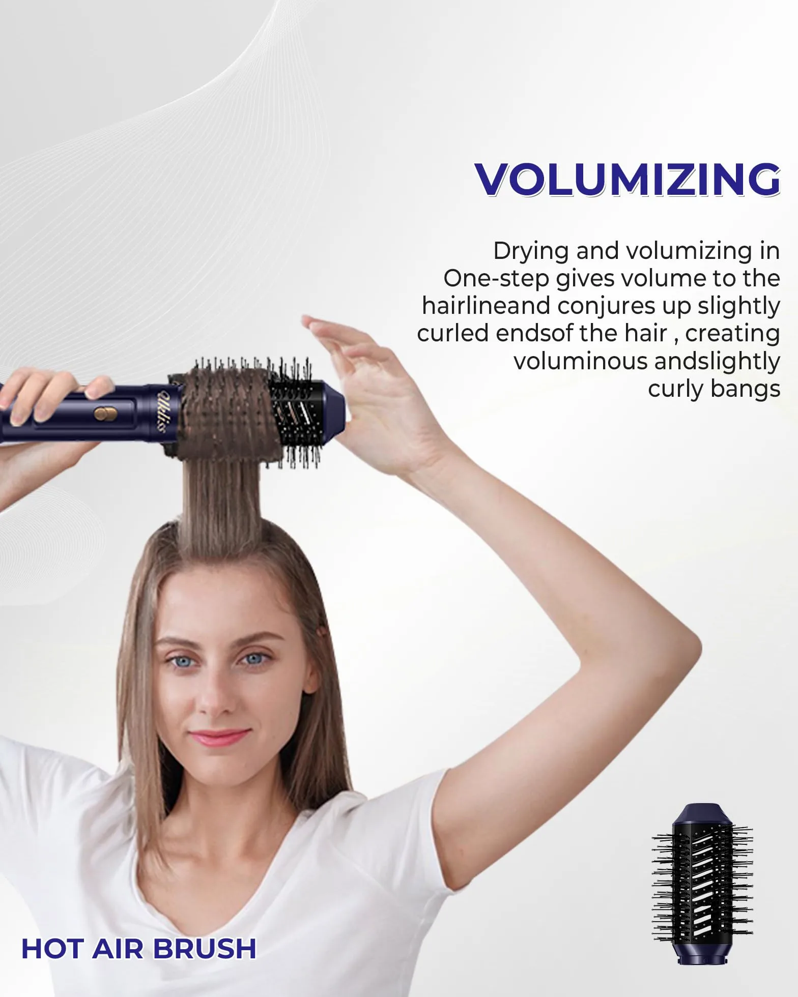 UKLISS Hair Styler 6 in 1, Haartrockner & Haarstyler Set mit Automatisch Wrap Lockenbürste, Thermal brush, Rundbürstenföhn, Warmluftbürste, Hair Dryer, Gesckenke für Frauen Haar Styling