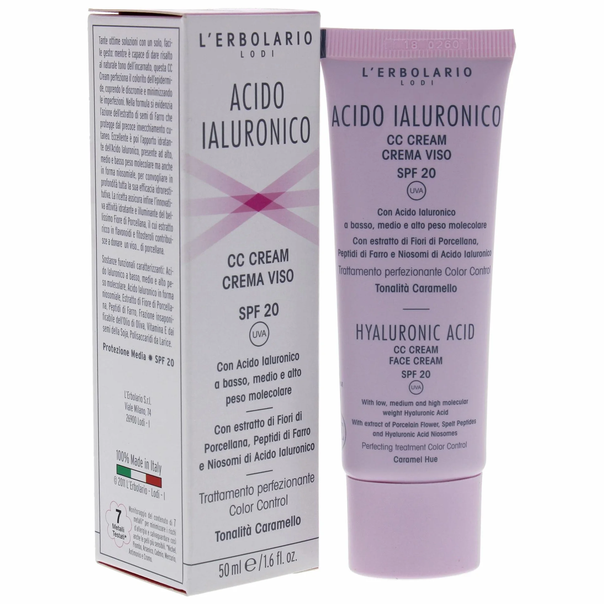 L'ERBOLARIO - HYALURONSÄURE CC CREME SCHATTIERUNGEN' KARAMELL SPF 20
