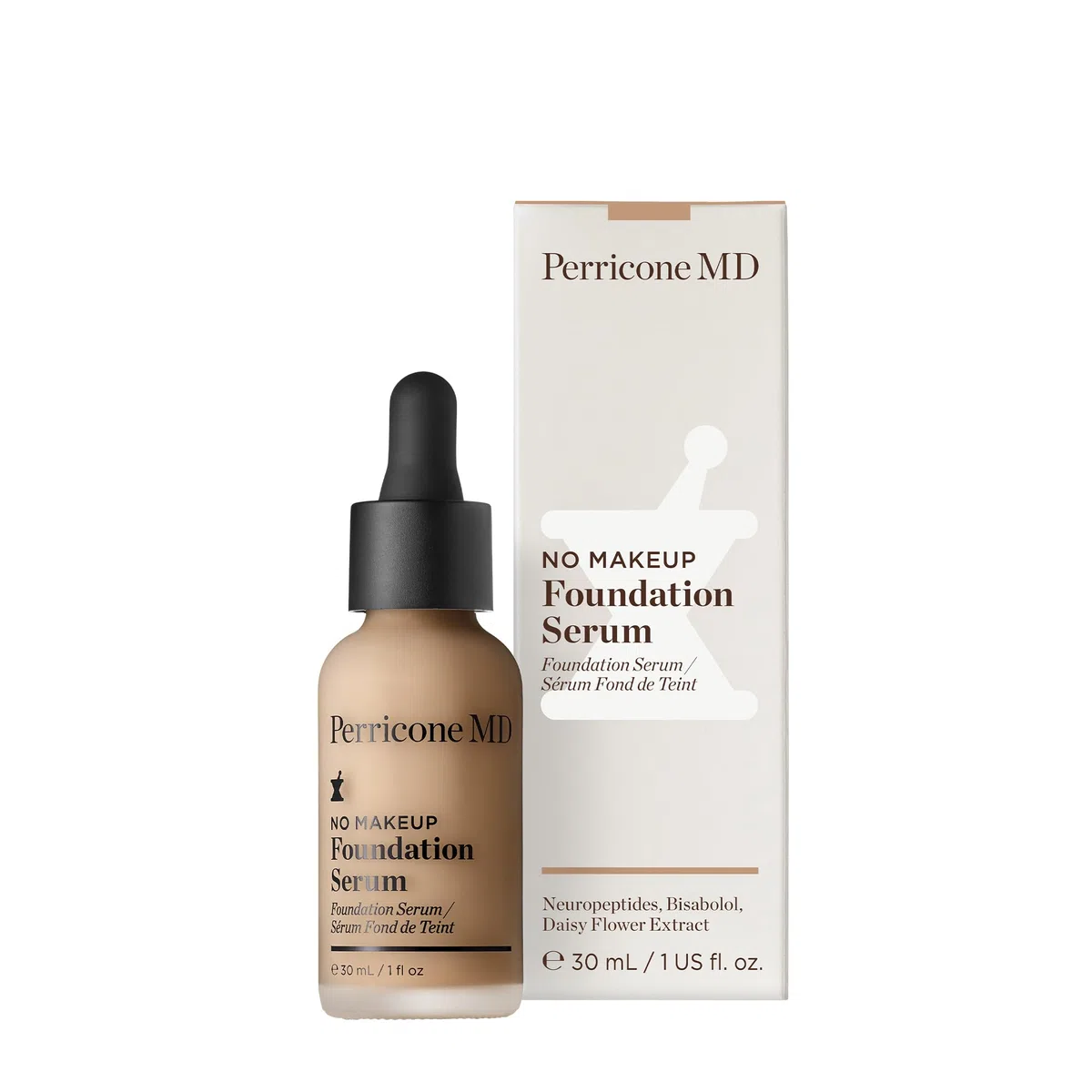 Perricone MD No Makeup Foundation Serum Buff 30ml -Lightweight, Buildable Coverage with Semi-Matte Finish – Visibly Fades Dark Spots & Uneven Skin Tone Over Time - Hydrating and Fragrance-Free