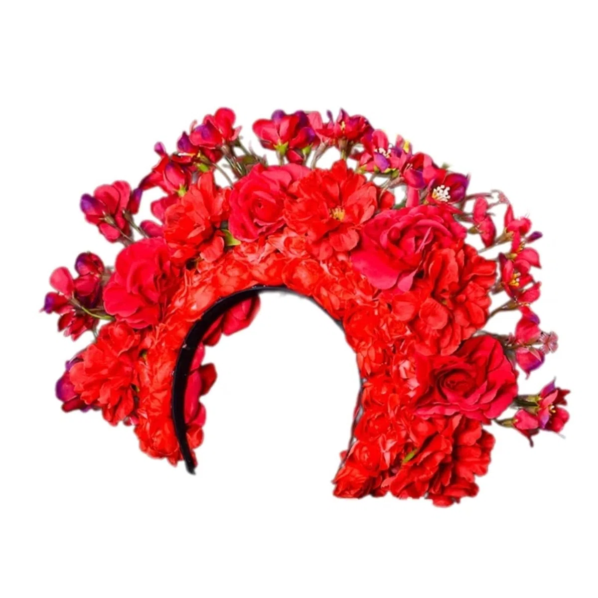 Blumenkranz Haare Buntes Blumen-Stirnband, doppelseitiger Haarkranz, Hochzeits-Party-Kostüm-Kopfschmuck for Braut-Frauen-Haar-Accessoire(Color8)