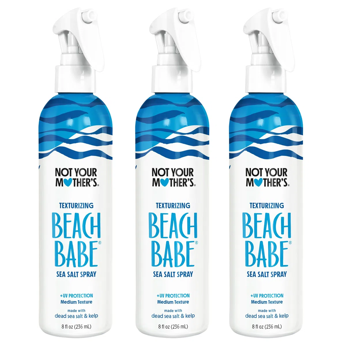 Not Your Mother's Playa Babe Sea Salt Spray (3 Stück) – 8 Fl Oz – Texturierendes Spray für trockenes Haar – verleiht dem Haar Textur und Granulat mit einem matten Finish