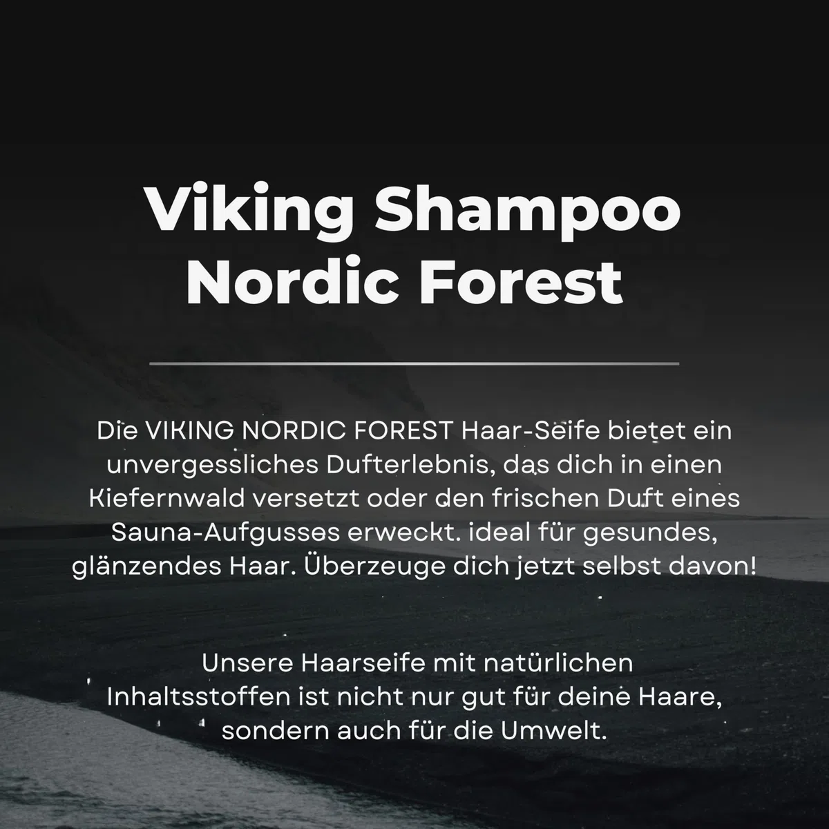 MEDUNA festes Haar-Shampoo Viking Nordic Forest - Kieferbaum Duft - Haarseife mit Bio-Kokosöl & Shea Butter - Naturkosmetik Haarpflege - silikonfreies Shampoo - Pflegeshampoo für alle Haartypen (375g)
