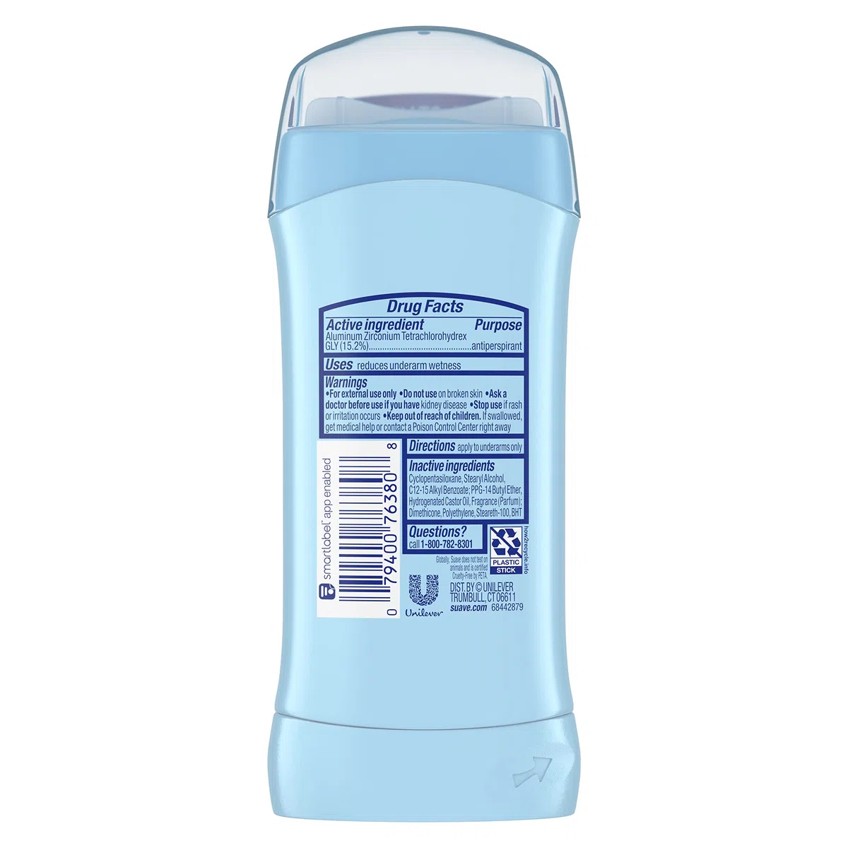 Suave Anti-Perspirant & Deodorant, Invisible Solid, Powder - 2.6oz. by Suave
