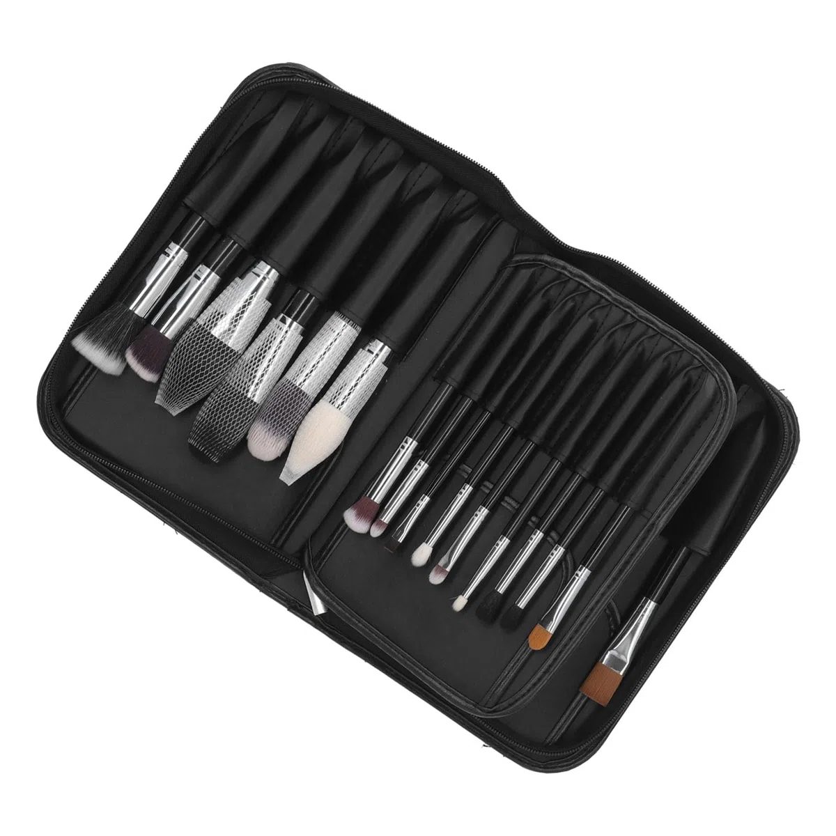 Pongnas 29-teiliges Professionelles Make-up-Pinsel-Set, Kosmetikpinsel, Make-up-Werkzeuge, Premium-Ziegenhaar-Holzgriff mit Faltbarer Aufbewahrungstasche für Reise-Party-