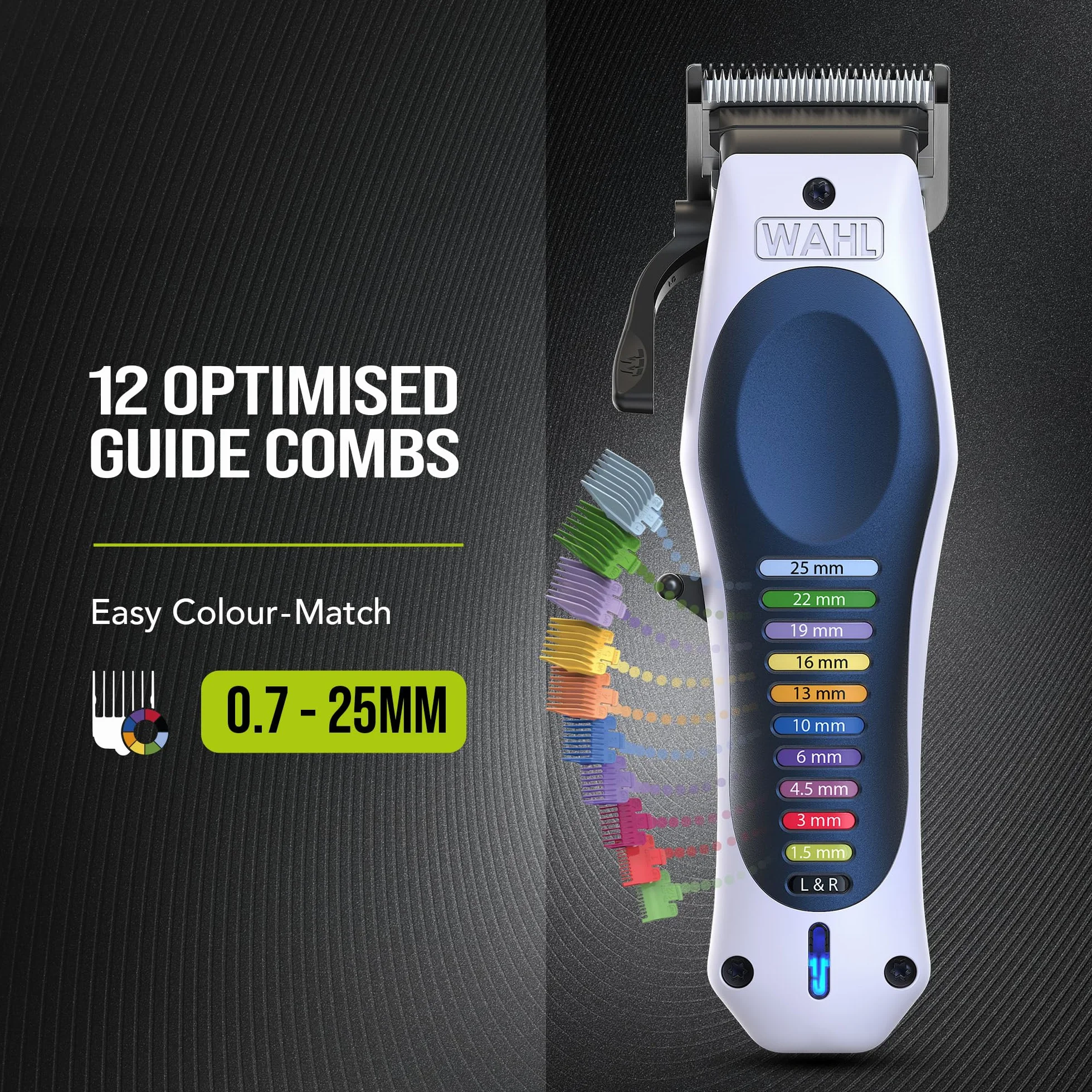 WAHL Color Pro Lithium Combi Kit, komplettes Haircut Kit, Verstellhebel für ultimative Kontrolle der Schnittlänge, ultrastarker Akku, Trimmen für den letzten Schliff & Bartpflege, Schere & Haarkamm