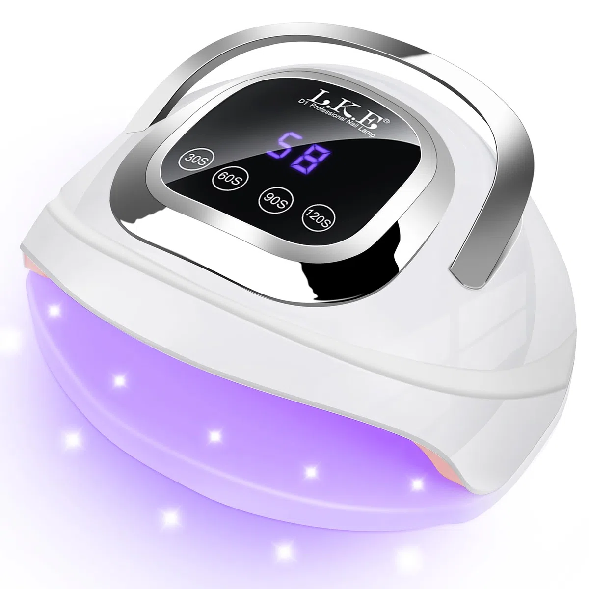 268W UV Lampe für Gelnägel, UV Lampe Nägel mit 4 Timer, 60 LEDS, LCD Display, Smart Sensor,Premium UV Lampe für Alle UV Gel Nagellack, Ideal für Anfänger und Profis