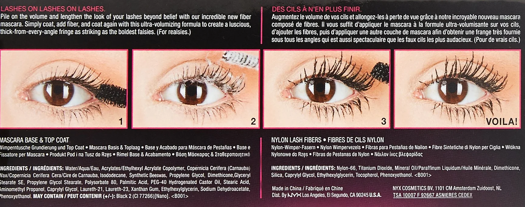 nyx Double stacked reksysteem mascara/By brillance glitter