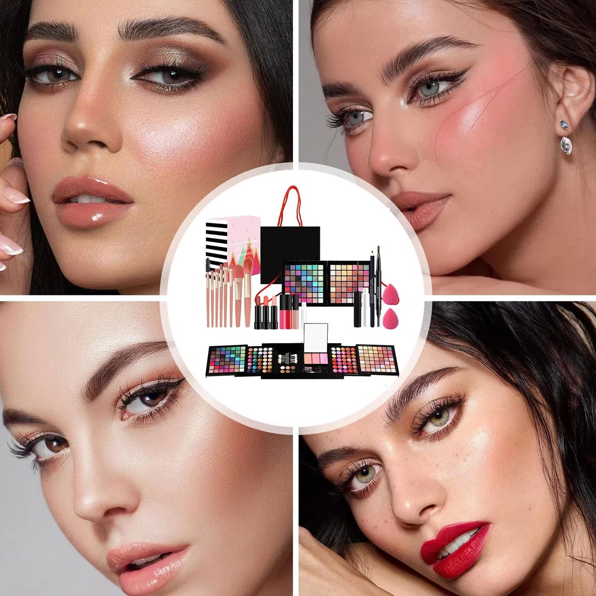 Make-up-Sets für Damen, komplettes Set, Make-up-Sets für Damen | Set – Kosmetik-Sets für Frauen und Anfänger, einschließlich Kosmetik und Werkzeuge