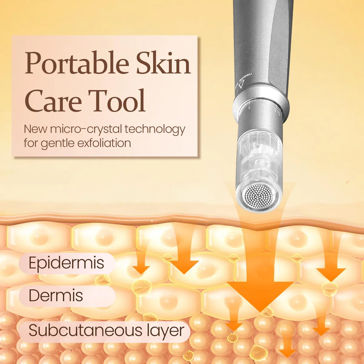 Microneedling Stift Hautpflege Derma Pen 5 Geschwindigkeiten Microneedle Beauty Pen mit LED Bildschirm für Gesicht Porenstraffung und Hautverjüngung für Männer Frauen Heimgebrauch Silber
