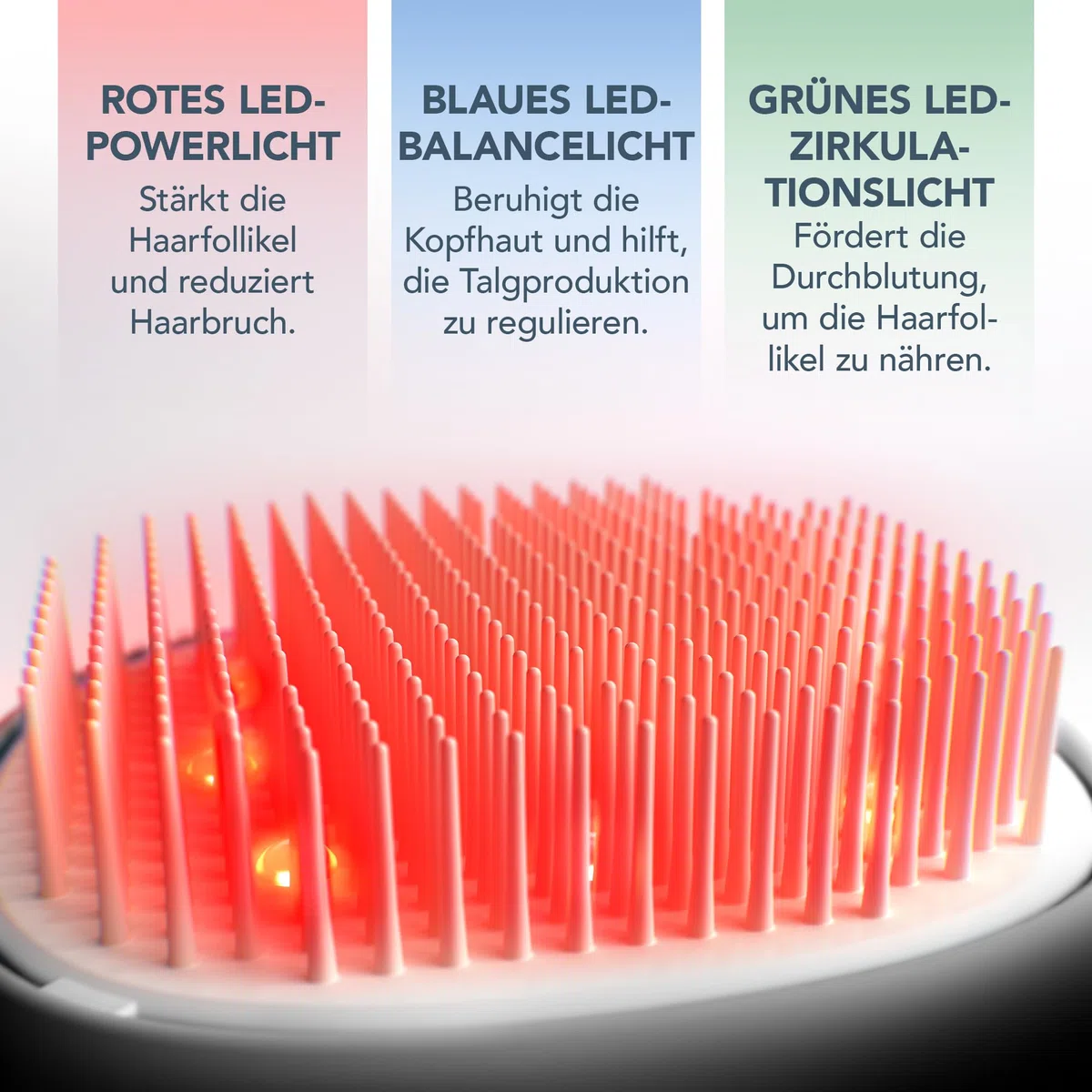FOREO FLIP Play Advanced LED-Haarbürste – Haarwachstum & Kopfhautpflege | LED-Haarbürste, Rotlicht-Haarbürste, Kopfhautmassage, Haarwachstum, Entwirrbürste, Frizz-Kontrolle, Alle Haartypen