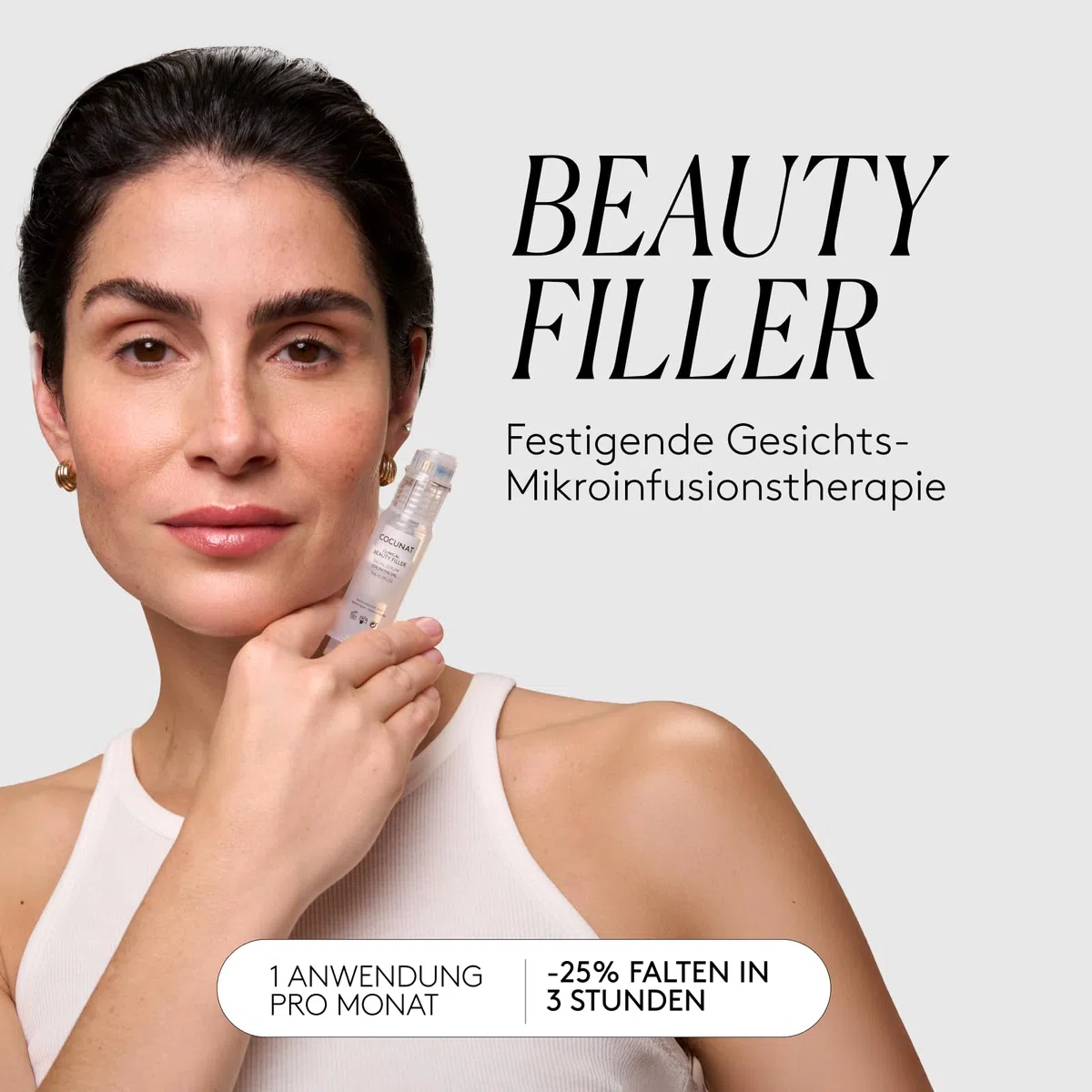 CLINICAL BEAUTY FILLER – Anti-Falten-Behandlung – 1 Anwendung – Fortschrittliche Technologie – Bekämpft Hauterschlaffung – Einfach, Schmerzfrei und Sicher – Mit Hyaluronsäure und Peptiden | Mit Hyaluronsäure, Matrixyl und Argireline, straffend, reduziert