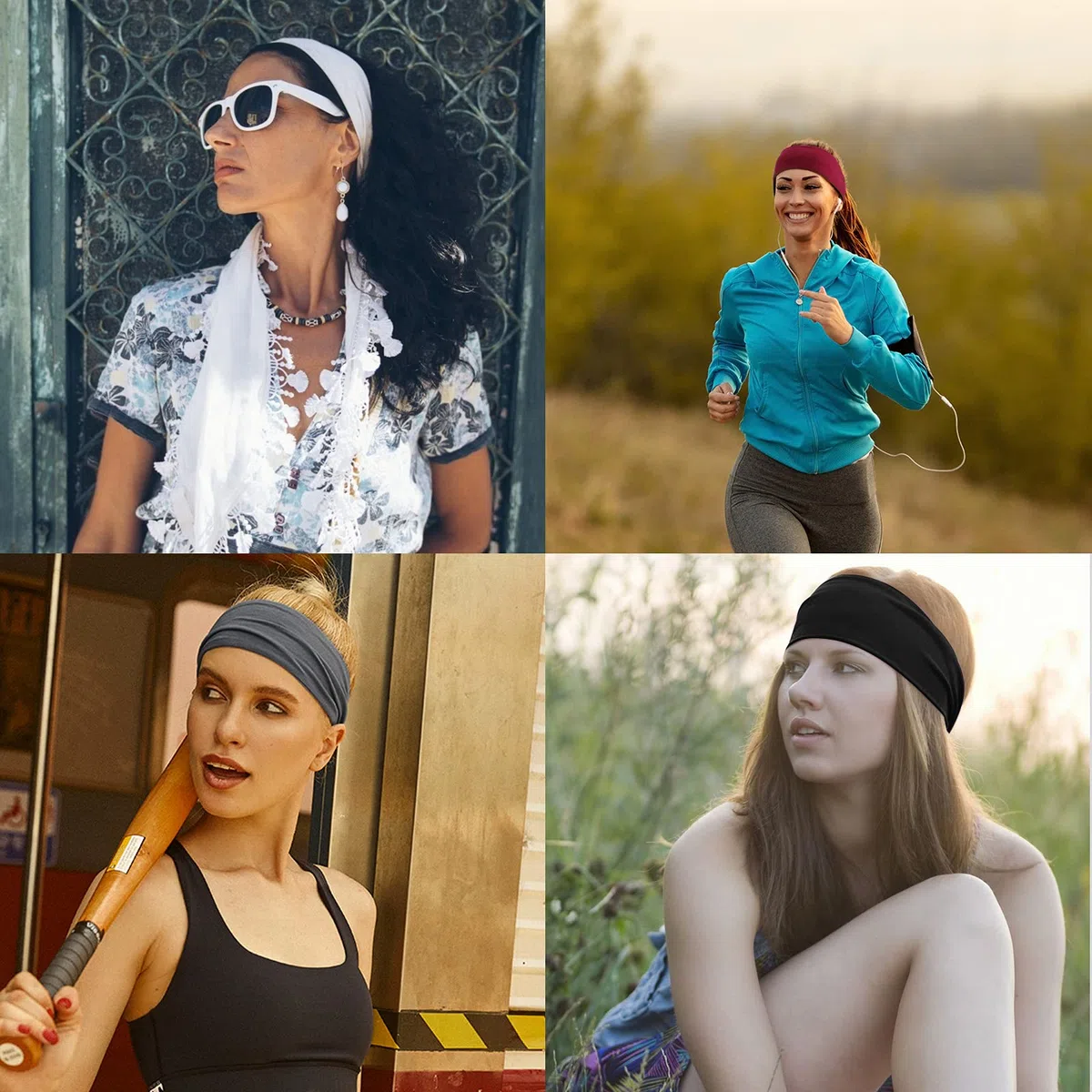 DRESHOW 6 Stück Damen Stirnband Kopfband Haarband Turban Elastische Stirnband Haarschmuck für Mädchen Alltag Yoga Sport Fitness
