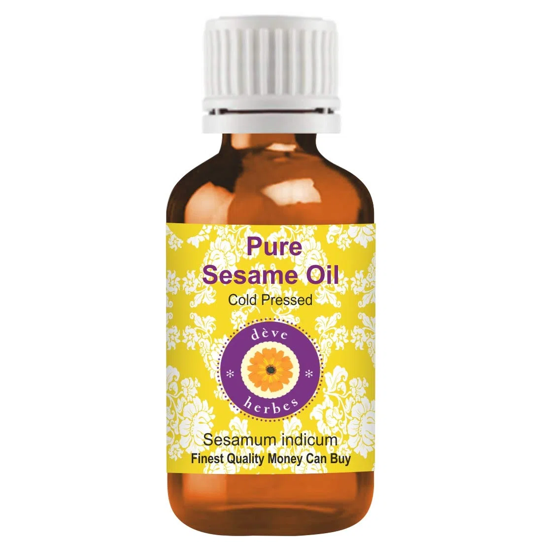 Deve Herbes reines Sesamöl (Sesamum indicum) 100% natürlicher therapeutischer Qualität kaltgepresst 100ml (Pack of 5) (16.9 oz)