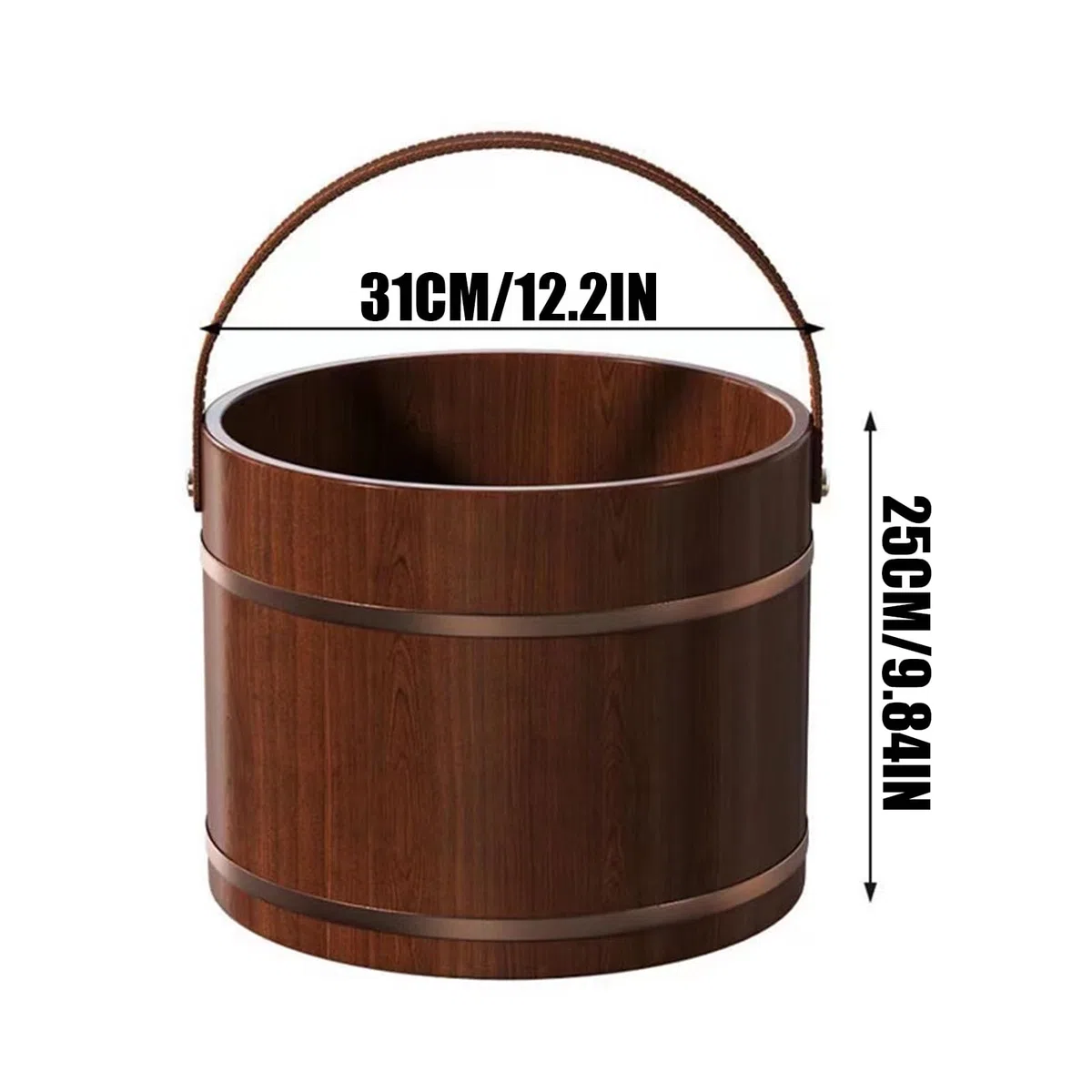 Holz Fuß Spa Wanne Natürliche Entspannende Fußbadewanne | Holzwanne für Fußbäder Für Frauen, Männer, Senioren, Vater, Mutter, Papa, Mama