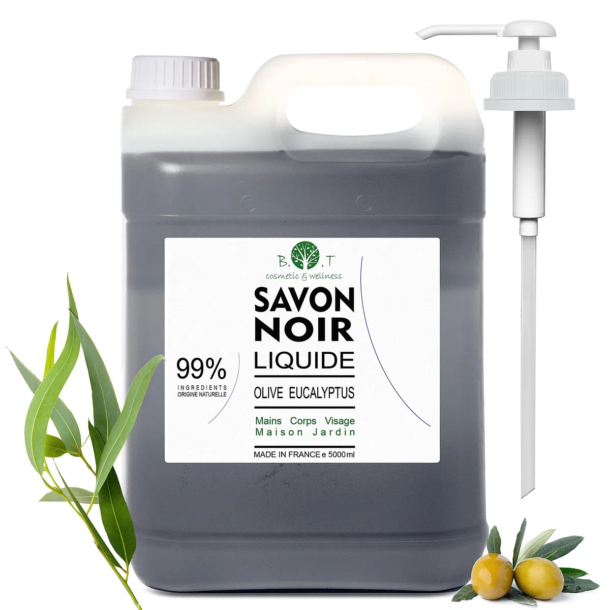 Schwarze Mehrzweckseife 100% Natürliche Körper, Gesicht, Hände, Haare, Kleidung, Haushalt Hausgemachte Kosmetik. Feuchtigkeitsspendende Seife für trockene Haut 5000 ml 5 L