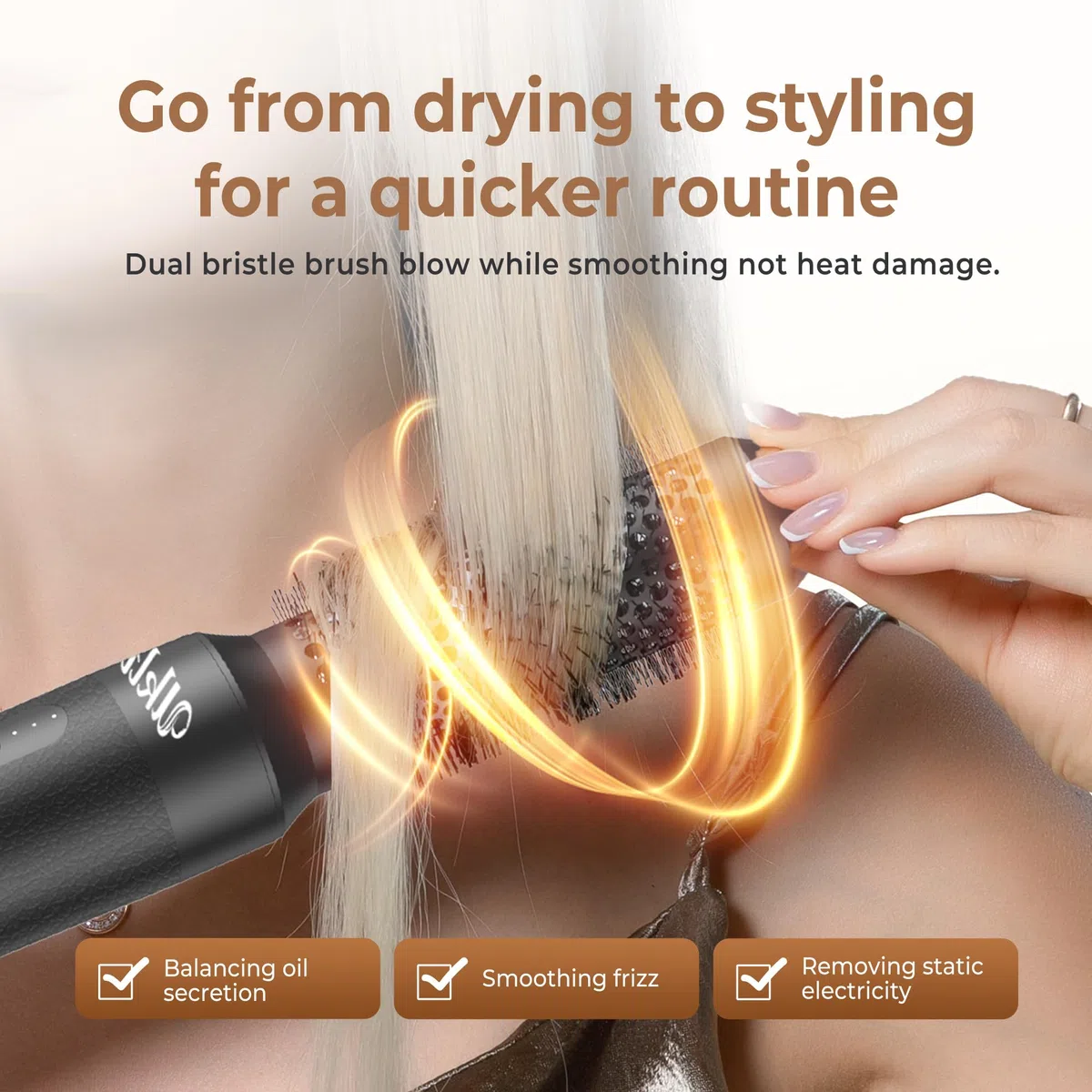 UKLISS Airstyler 7-in-1 Pro, Hair Dryer & Haarstyler mit Lockenstab Automatisch, Föhnbürste, Diffusor, Haarglätter, Rundbürste, Warmluftbürste, Haarstyling Geräte Set für Locken, Glätten, Föhnen
