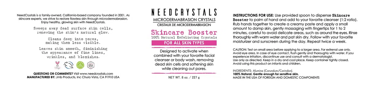 NeedCrystals Mikrodermabrasion Kristalle, Gesicht Peeling. Natürliches gesichtspeeling für stumpfe oder trockene Haut verbessert Narben, Mitesser, Porengröße, Falten, Flecken und Hautstruktur. 227gr