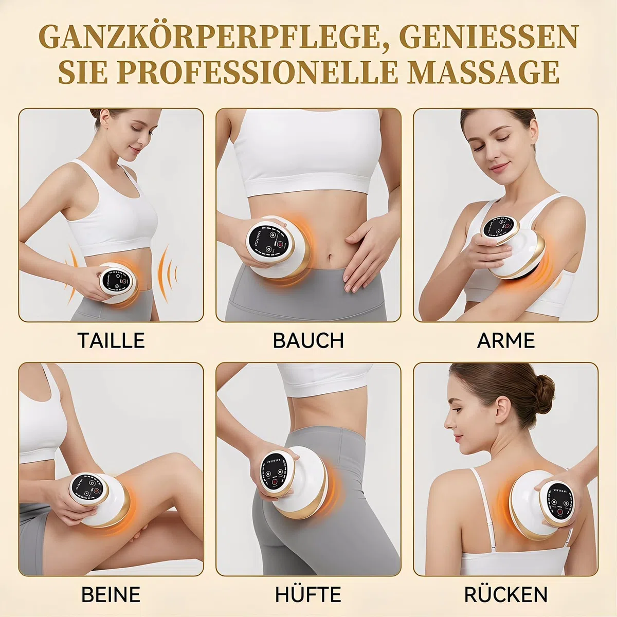 Cellulite Massagegerät, Schröpfgerät Elektrisch mit Vakuum, Gua Sha, Rotlicht und Blaues Licht, 9 Stufen für Ganzer Körper