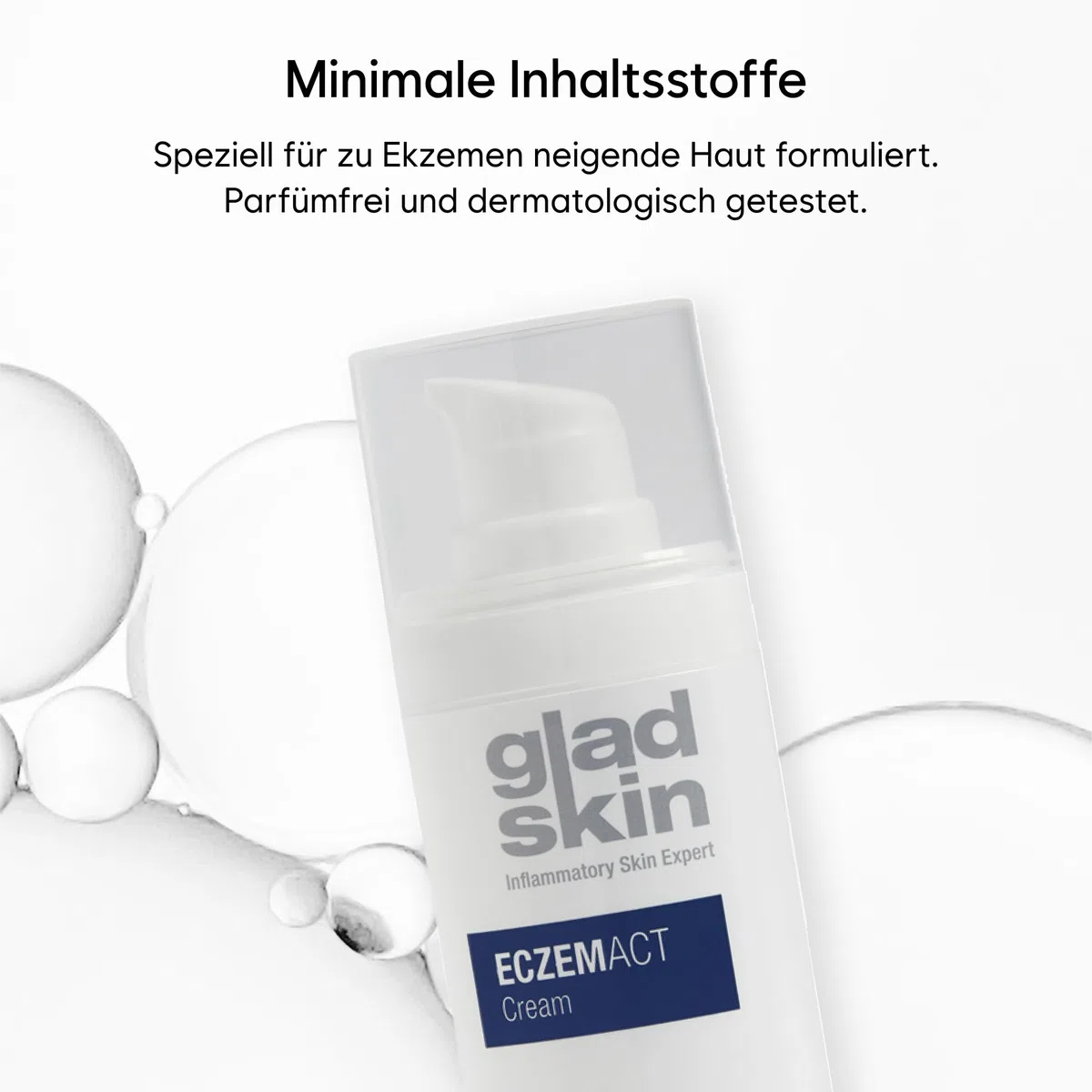 Gladskin ECZEMACT Cream Eczemact Cream 100 ml | hilft bei Neurodermitis gegen Juckreiz und Rötungen | Hypoallergen und dermatologisch getestet für Erwachsene und Kinder