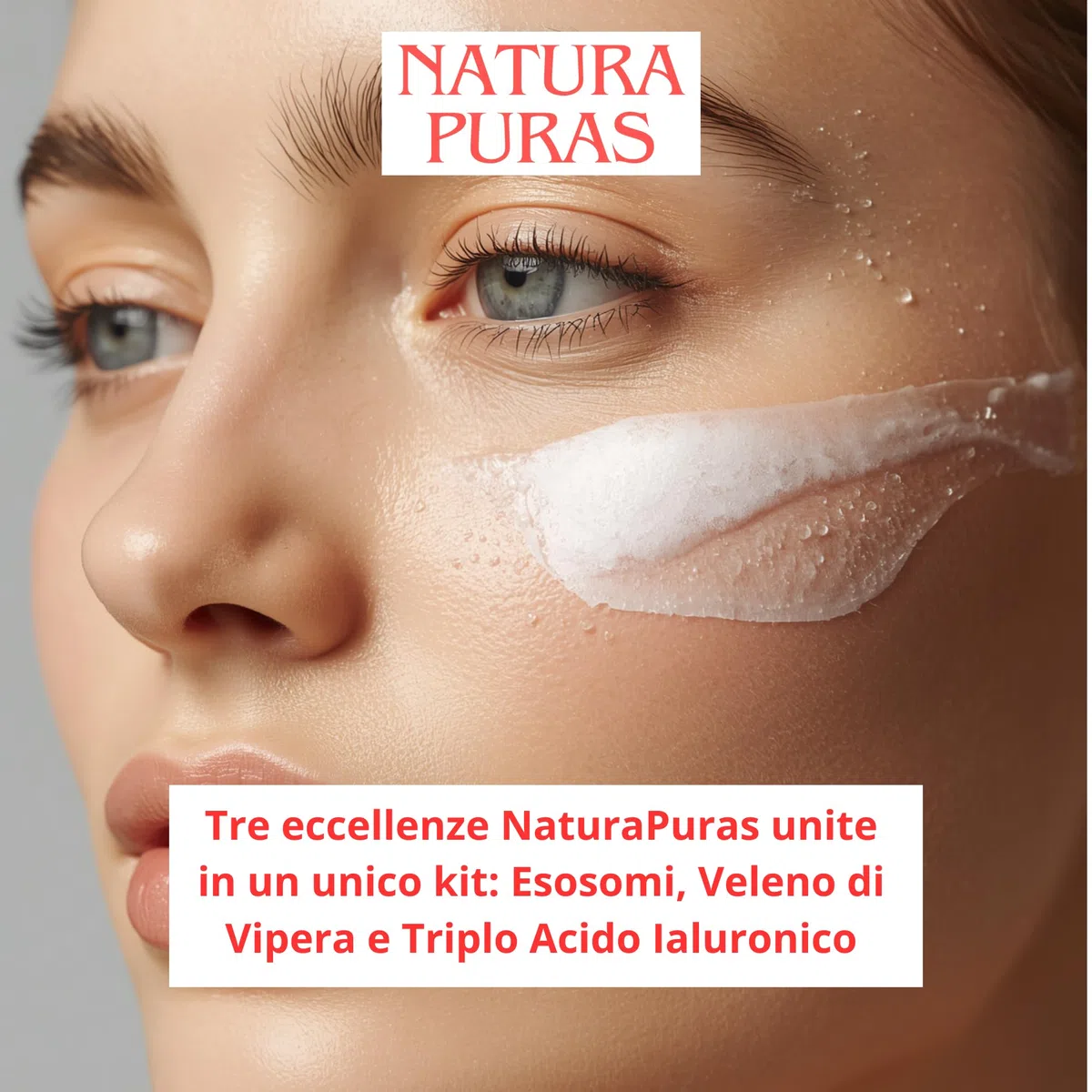 NaturaPuras Anti-Aging Hautpflege-Set, 3-teilig, hergestellt in Italien | Ampullen Esosomi 10 %, Serum Vipergift, Creme Filler Lifting Anti-Falten, Beauty-Geschenkbox