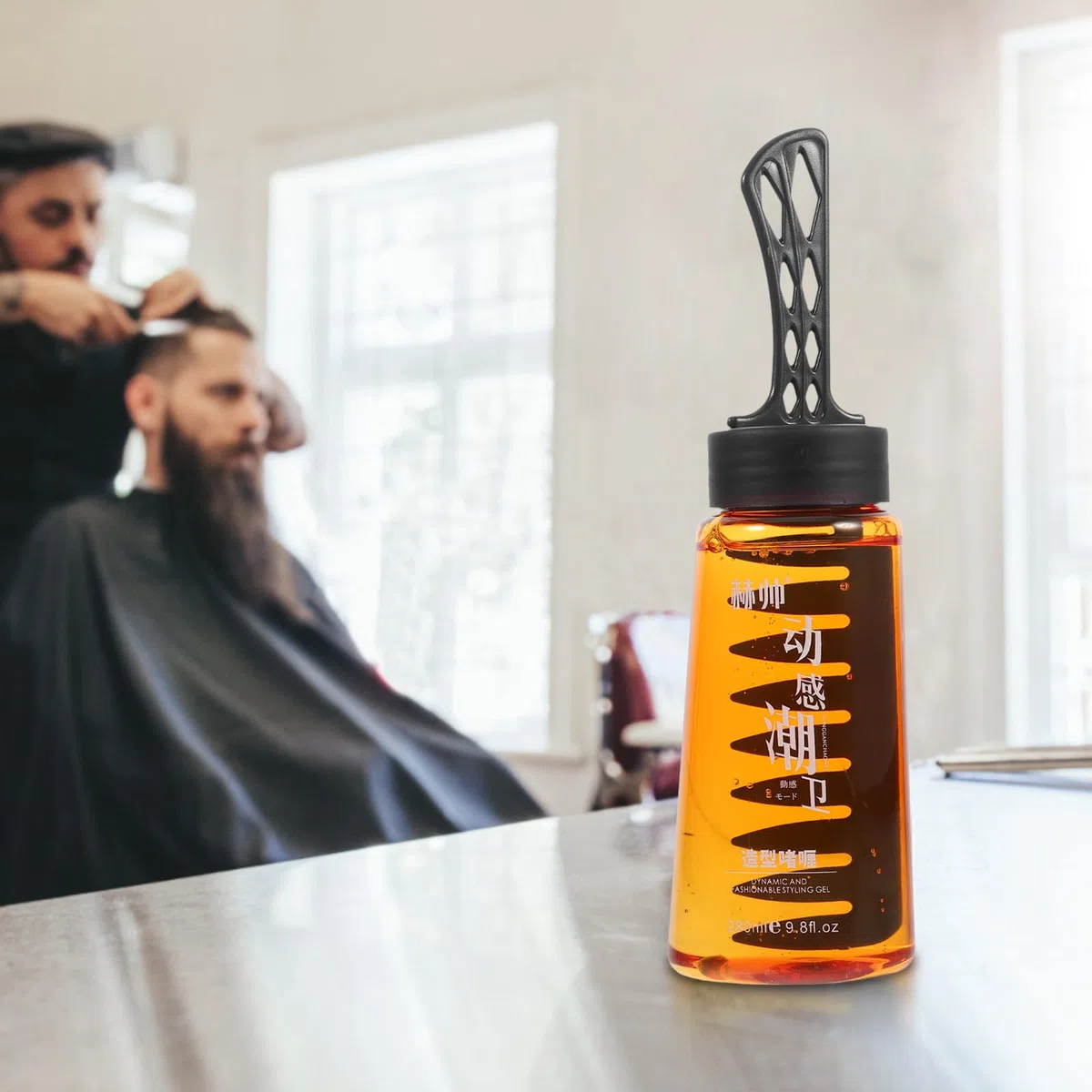 COLLBATH 2-in-1 Haargel mit Kamm Feuchtigkeitsspendendes Stylinggel 2 Stück-pack für Schnelles Trocknen und Einfache Anwendung aus Kunststoff für Herren zu Hause