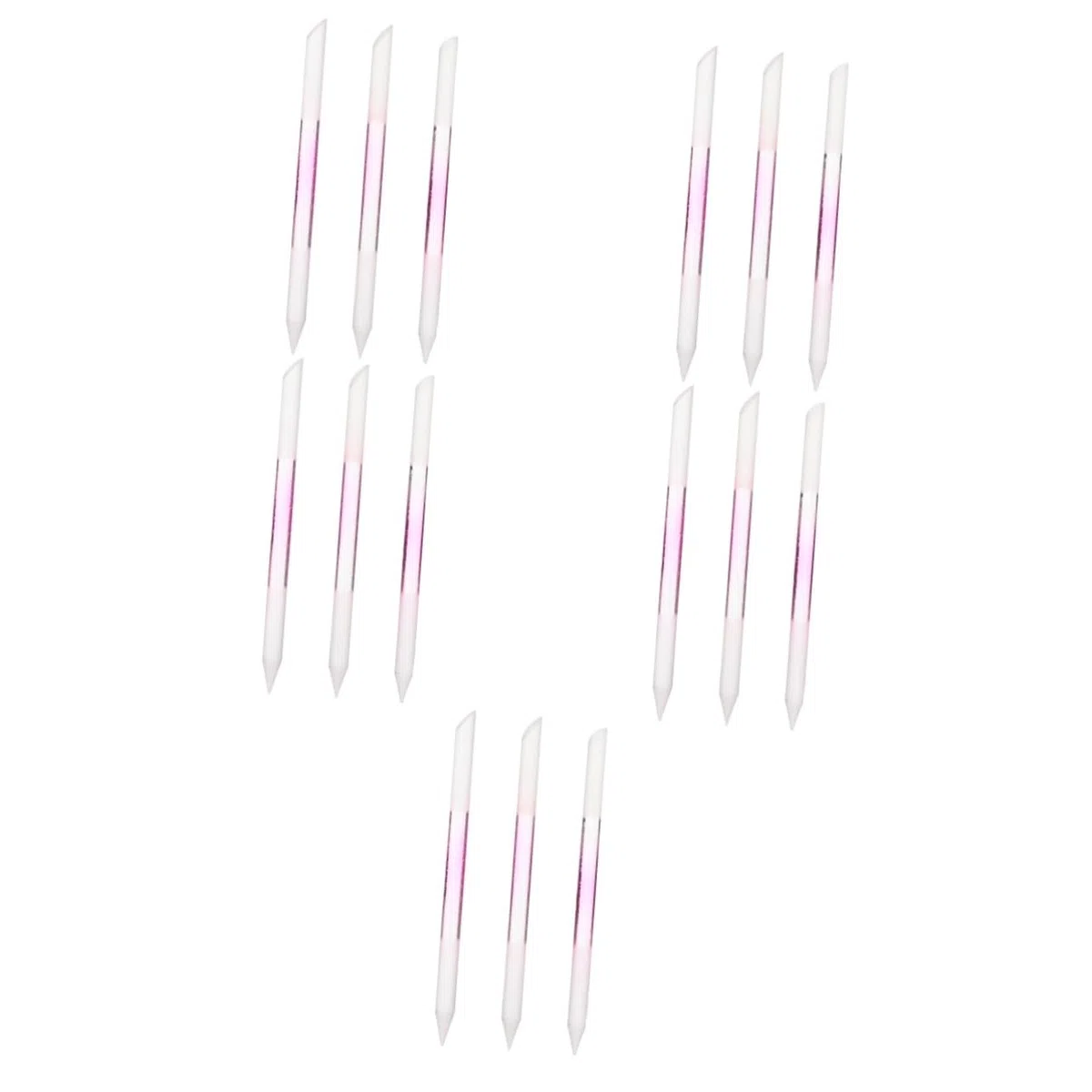 Beavorty 15stücke Teiliges Glas-nagelfeilen Doppelseitige Maniküre-werkzeuge Zur Nagelpflege Für -nail-art Leicht Zu Transportieren Unisex Für Hause Oder Unterwegs Transparent