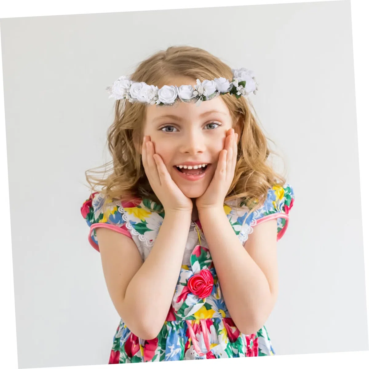 Healeved 5stücke Blumenkranz Haarschmuck Für Damen Elegantes Hochzeits-stirnband Mit Schaumrosen Und Perlen Für Braut Fotografie Und Besondere Anlässe Leicht Und Tragbar