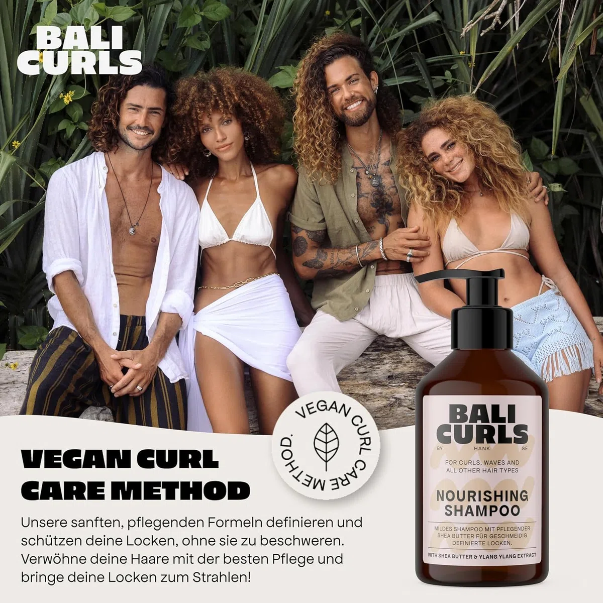 BALI CURLS Complete Curl Care Kit – Vollständige Pflege- & Stylingroutine für definierte Locken – Shampoo, Conditioner, Volumen, Pflege & Definition
