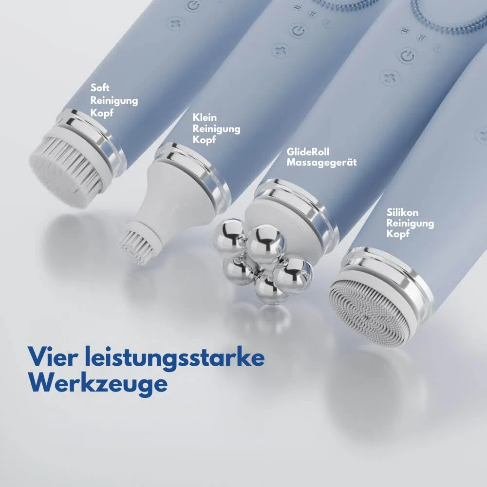 luxxiv FacialWand | Schaffen Sie eine festere, glattere und strahlendere Haut Elektrische Gesichtsreinigungsbürste – Multifunktionaler Peeling-Massagegerät für alle Hauttypen