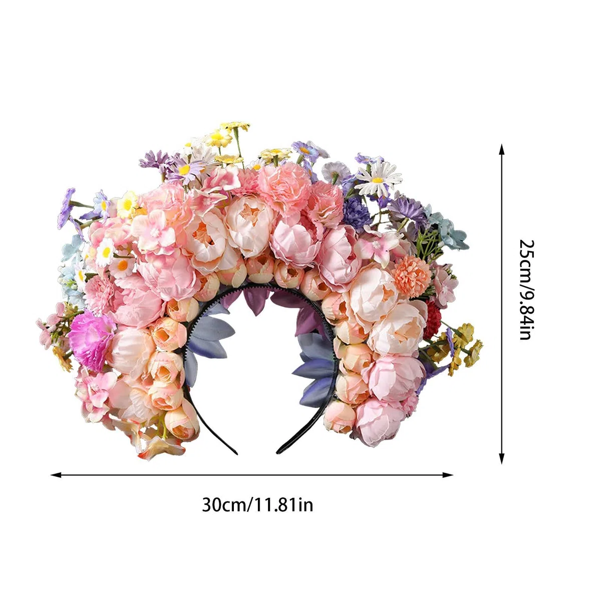 Blumen-Haarreif, Blumenkrone, Haarreif | Festival-Kopfbedeckung, modischer Hochzeitskopfschmuck, Kostüm-Kopfschmuck für Erwachsene und Damen