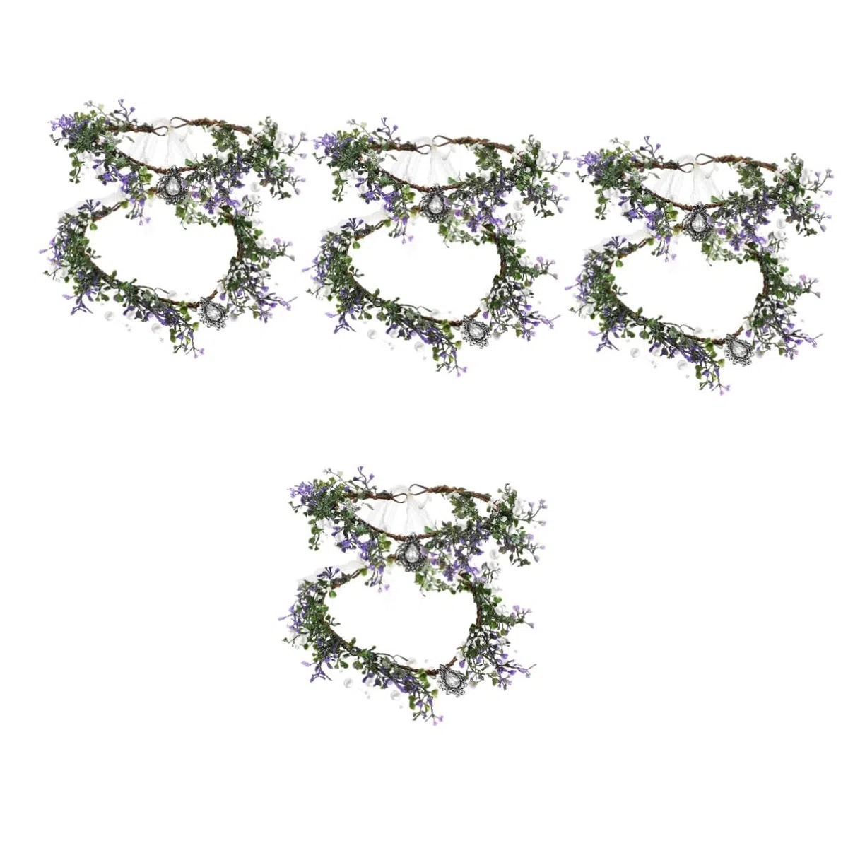 VALICLUD 8stücke Blumenkrone Stirnband Für Frauen Handgefertigte Haarschmuck-kopfbedeckung Mit Einzigartigem Strass Für Hochzeit Party Und Besondere Anlässe