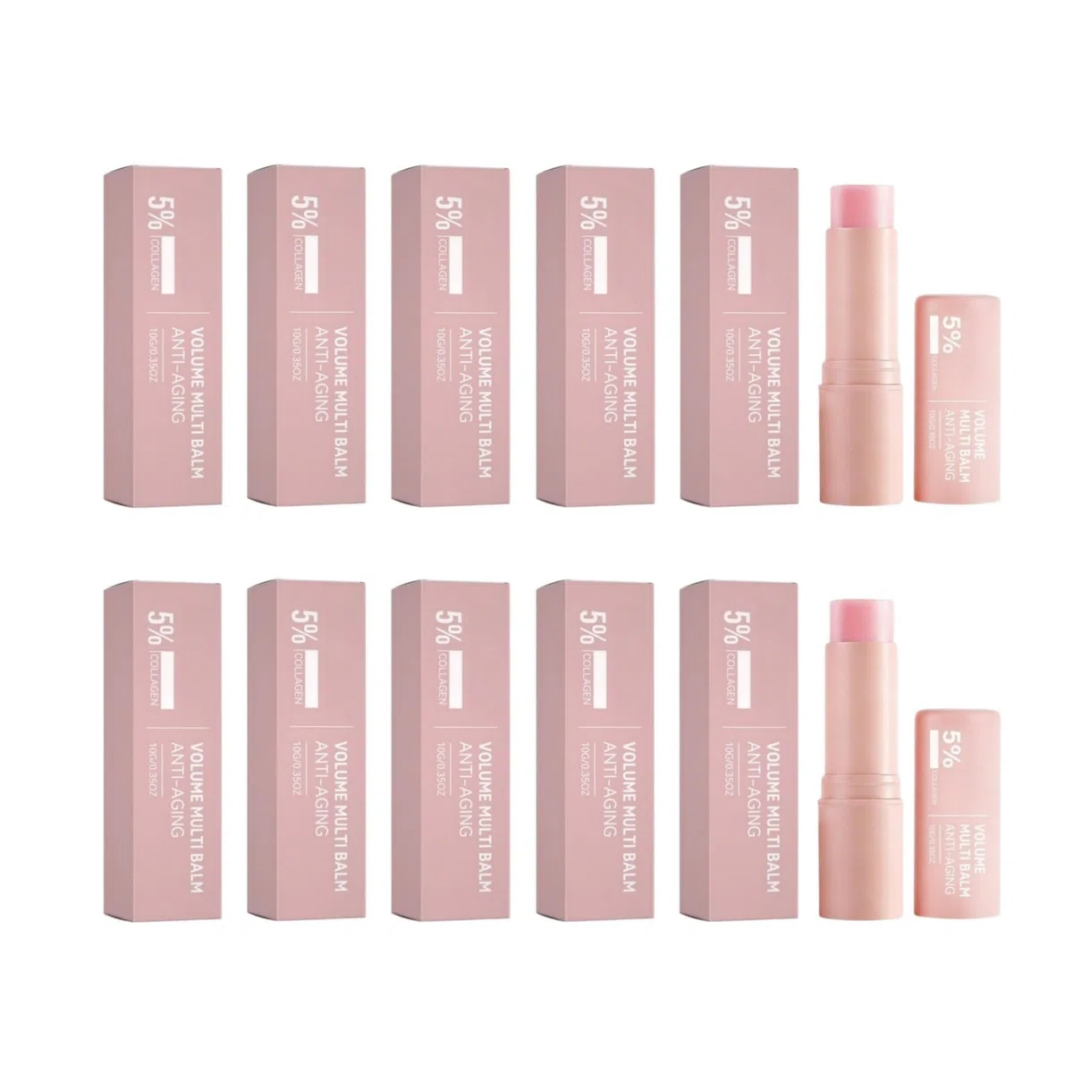 Multifunktionsstift PDRN Kollagen, koreanisch, Anti-Aging, Füllung, sofortige Wirkung, feuchtigkeitsspendend, schnelle Absorption, nicht klebend, Make-up-Basis für Lippen, Augen und Hals