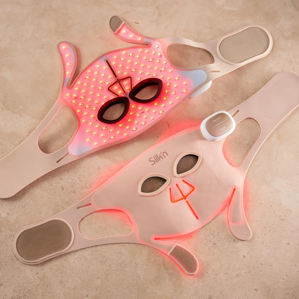 Silk'n LED Face Mask Pro LED Face Mask Glow Mask Glow Mask for Collagen, Anti Falten und Anti-Aging, Kabellos für 130 Minuten, Rosa
