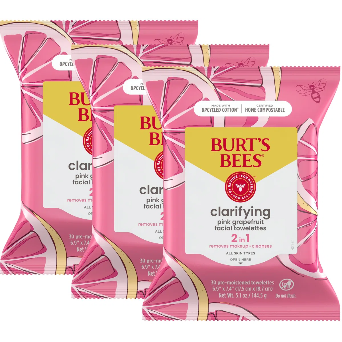 Burt's Bees sensitive Gesichtsreinigungstücher mit Baumwollextrakt
