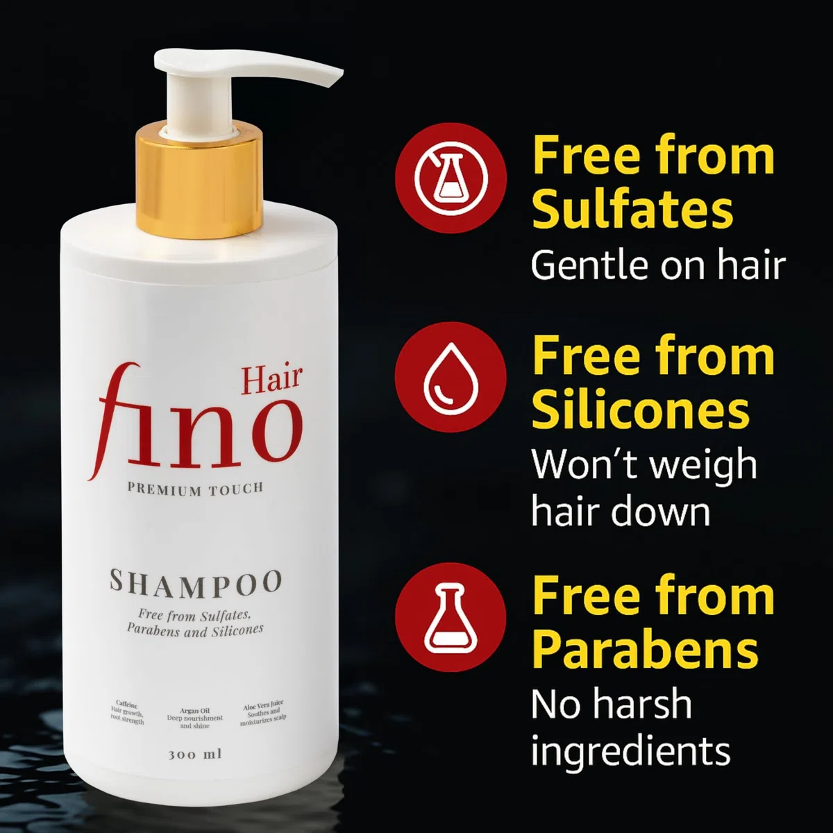 fino Hair Shampoo & Spülung Set - trockenes & geschädigtes Haar | Mit Koffein, Biotin & Keratin - Pflege, Glanz & Anti-Frizz, ohne Silikone & Parabene