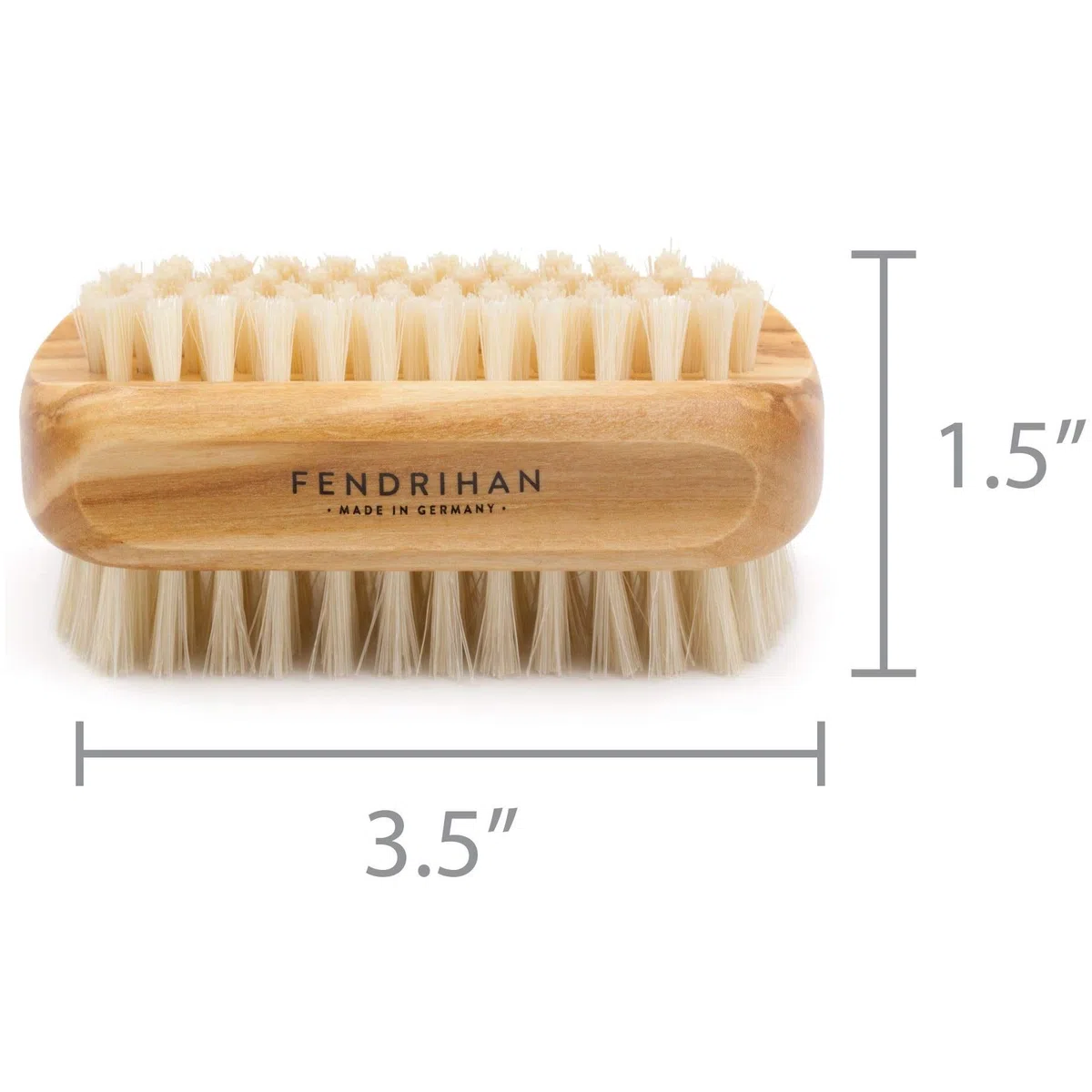 Nagelbürste mit echtem Wildschweinborsten und Griff aus echtem Olivenholz - MADE IN GERMANY