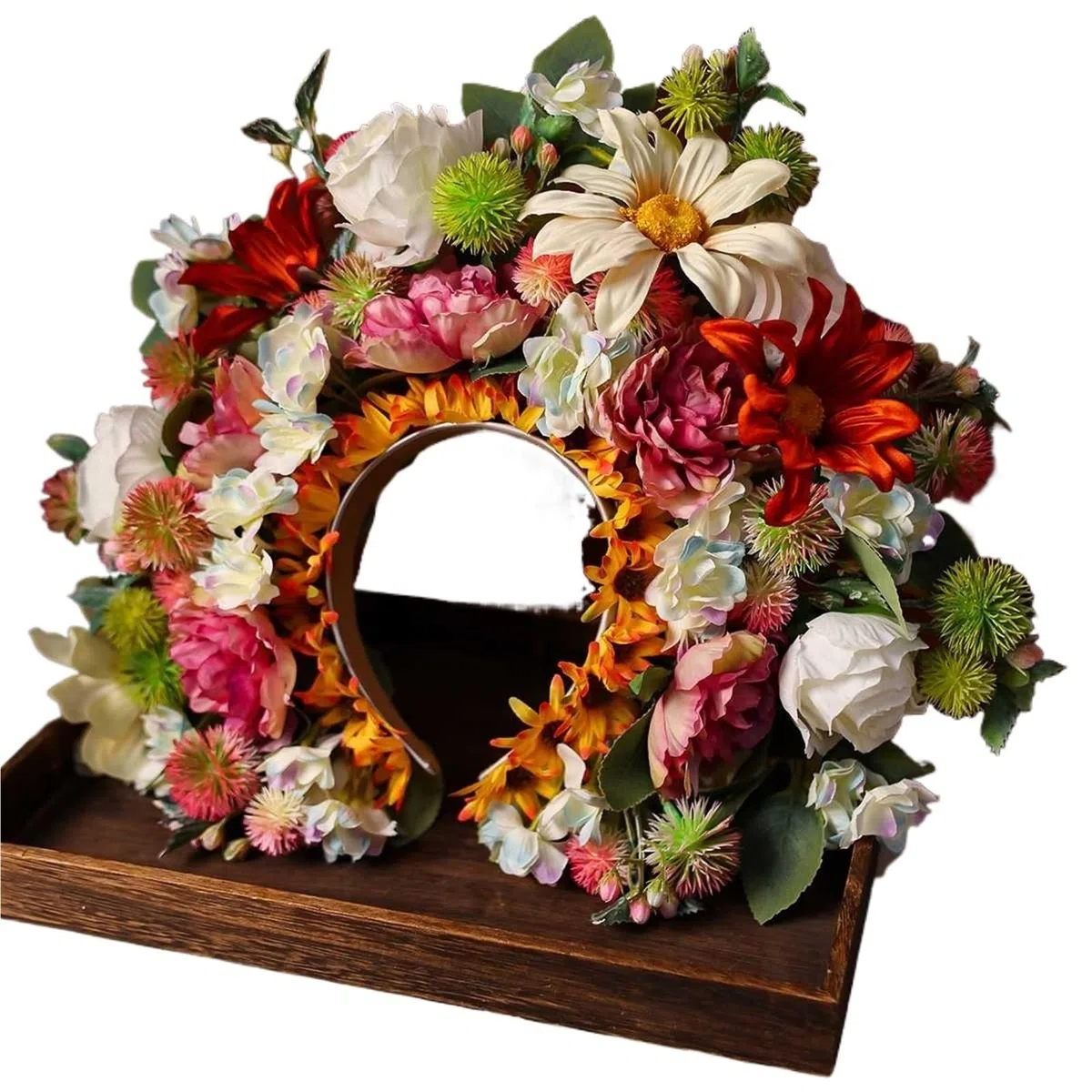 Women Head-Dress Colorful Flower Headband Hair Wreath Wedding Party Costume Headpiece For Bridal Fashion Accessory(14)