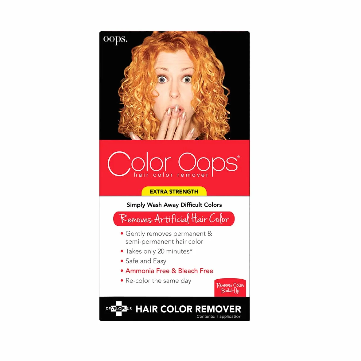 Color Oops Extra Strength Haarfärbemittel-Entferner, 1 Anwendung, Haarfärbemittel-Entferner wirkt in 20 Minuten, entfernt sicher permanente und semi-permanente Färbung, frei von Ammoniak und