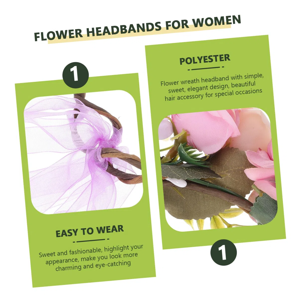 Beavorty 5stücke Brautblumenkranz Haarschmuck Mit Großen Rosen Verstellbares Stirnband Für Hochzeiten Themenpartys Und Fotografie Elegant Und Für Damen