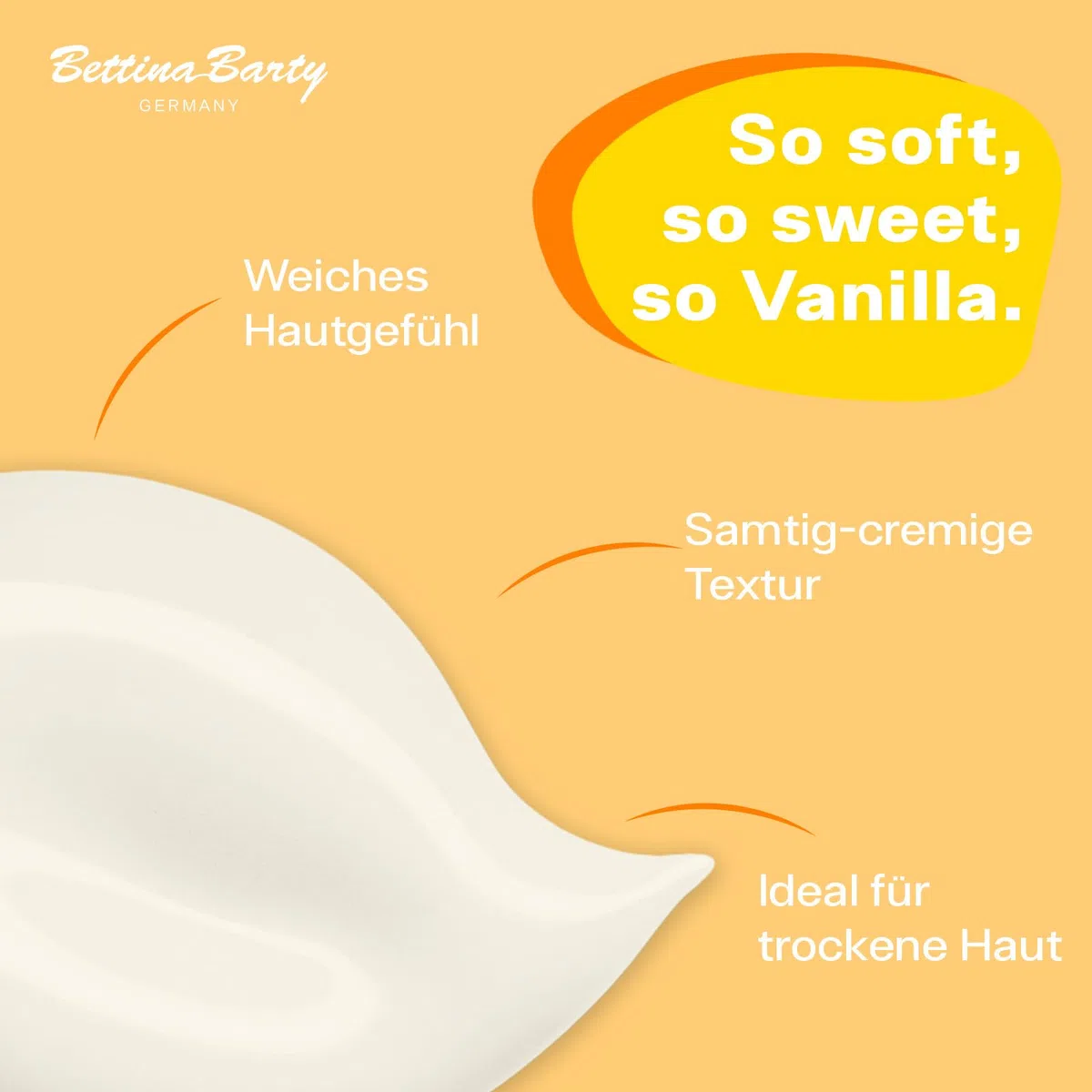 Bettina Barty Vanilla Rich Body Milk 12 x 500 ml – Körpermilch mit Vanilleduft – Feuchtigkeitsspendende Pflege für trockene Haut – Mit schnell einziehender Formel