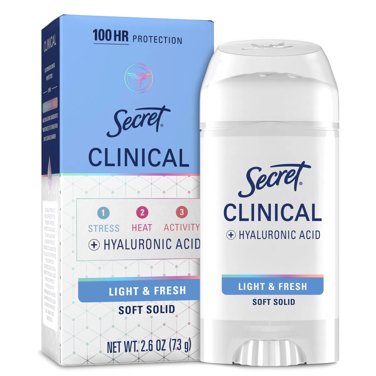 Secret Clinical Strength, Light and Fresh Scent-Advanced Solid, Deodorant