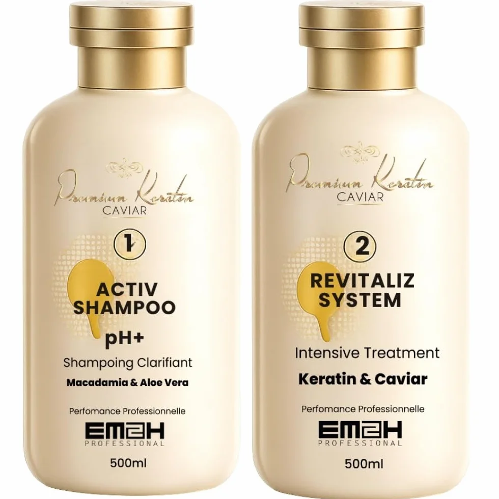 Premium Keratin Caviar - Brasilianisches Glättungs-Set - mit Kaviar-Extrakten