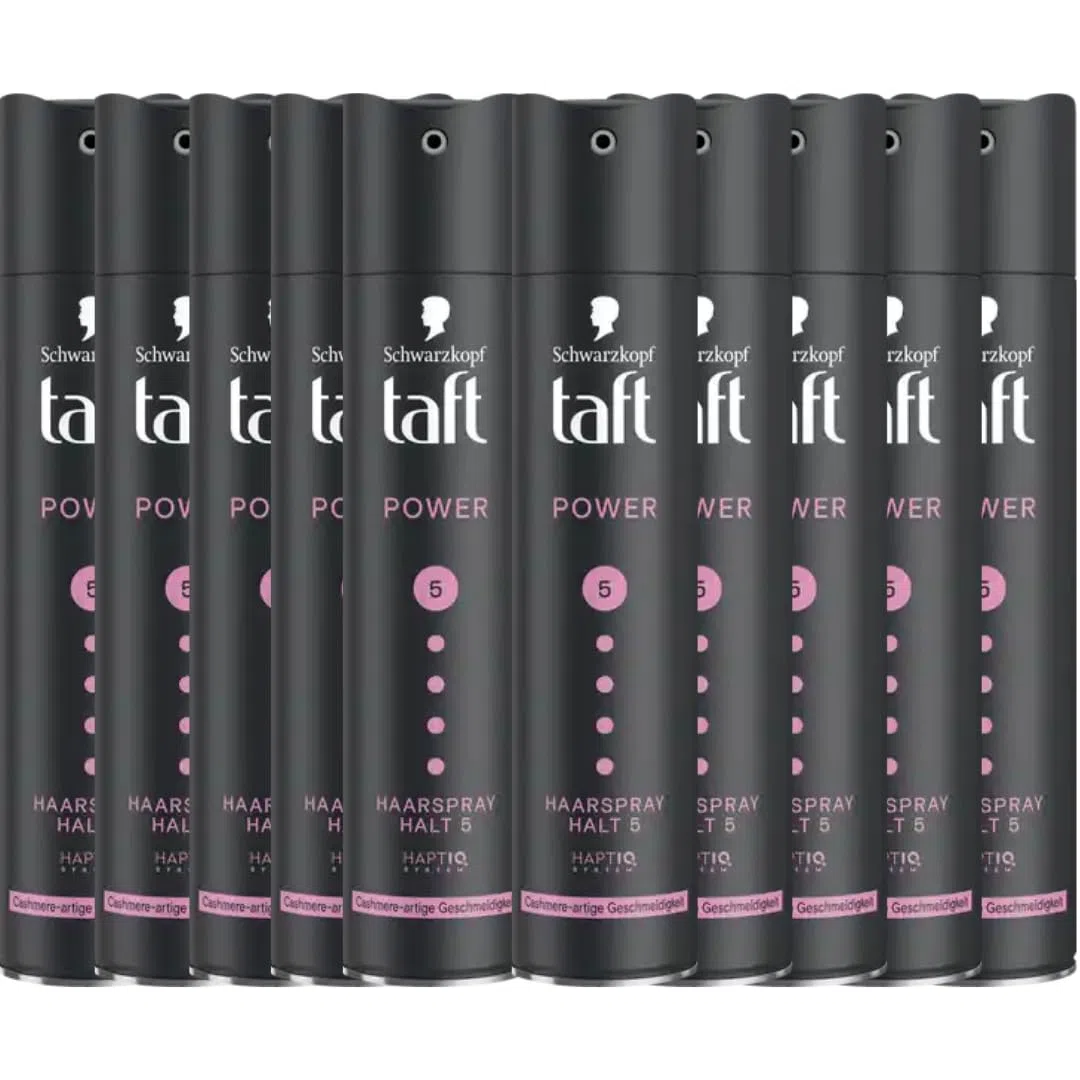 Mit Pufai Grocery, Taft Haarspray Power Cashmere Halt 5 Spray Haarspray 250 Mililiter x 10 Stück