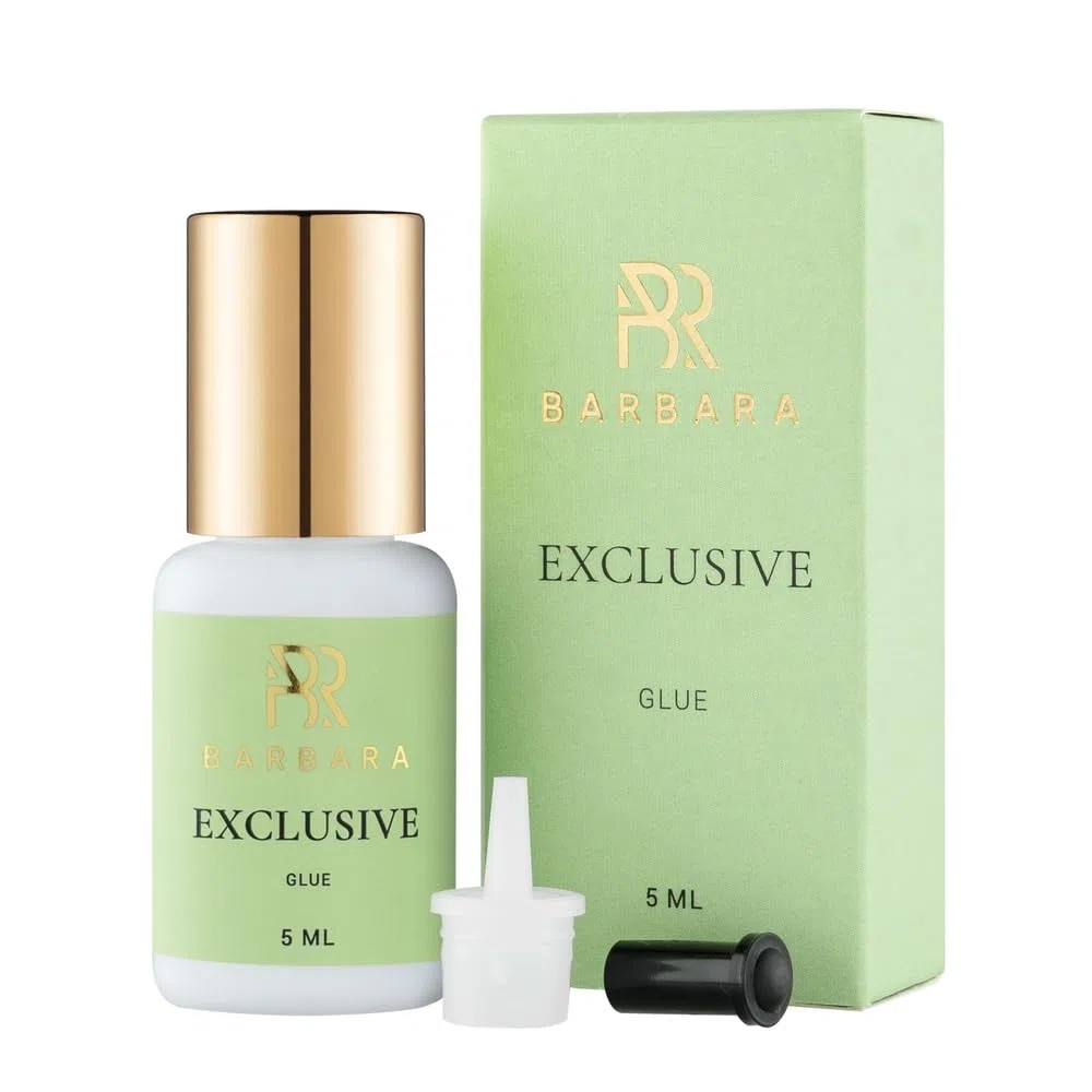 Professioneller Wimpern Kleber Extensions BARBARA „Exklusiv“ | Dauerhaft bis zu 8 wochen | Wimpern Kleber Sensitiv für Empfindliche Augen - Minimale Dämpfe | Sehr schnelle 0,5-1 Sek |