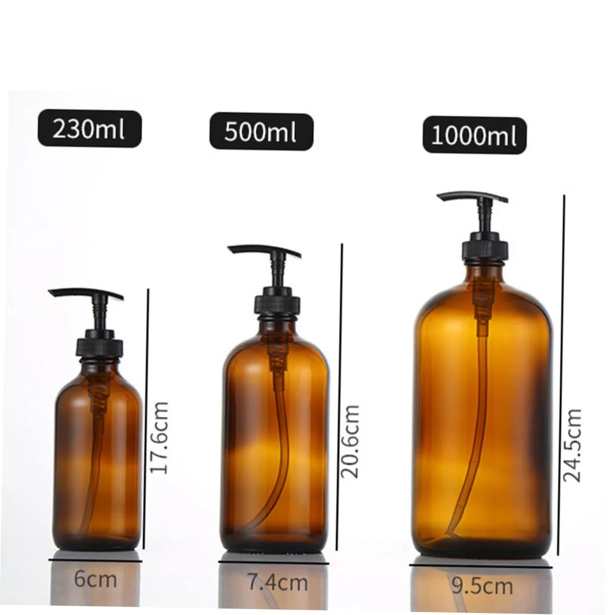 Healvian Wiederbefüllbare Glas Sprühflasche 500ml Braun, 2 Stück | Tragbar und Wiederverwendbar, Leerer Behälter für Outdoor und Hautpflege, Passend für Parfümflüssigkeiten